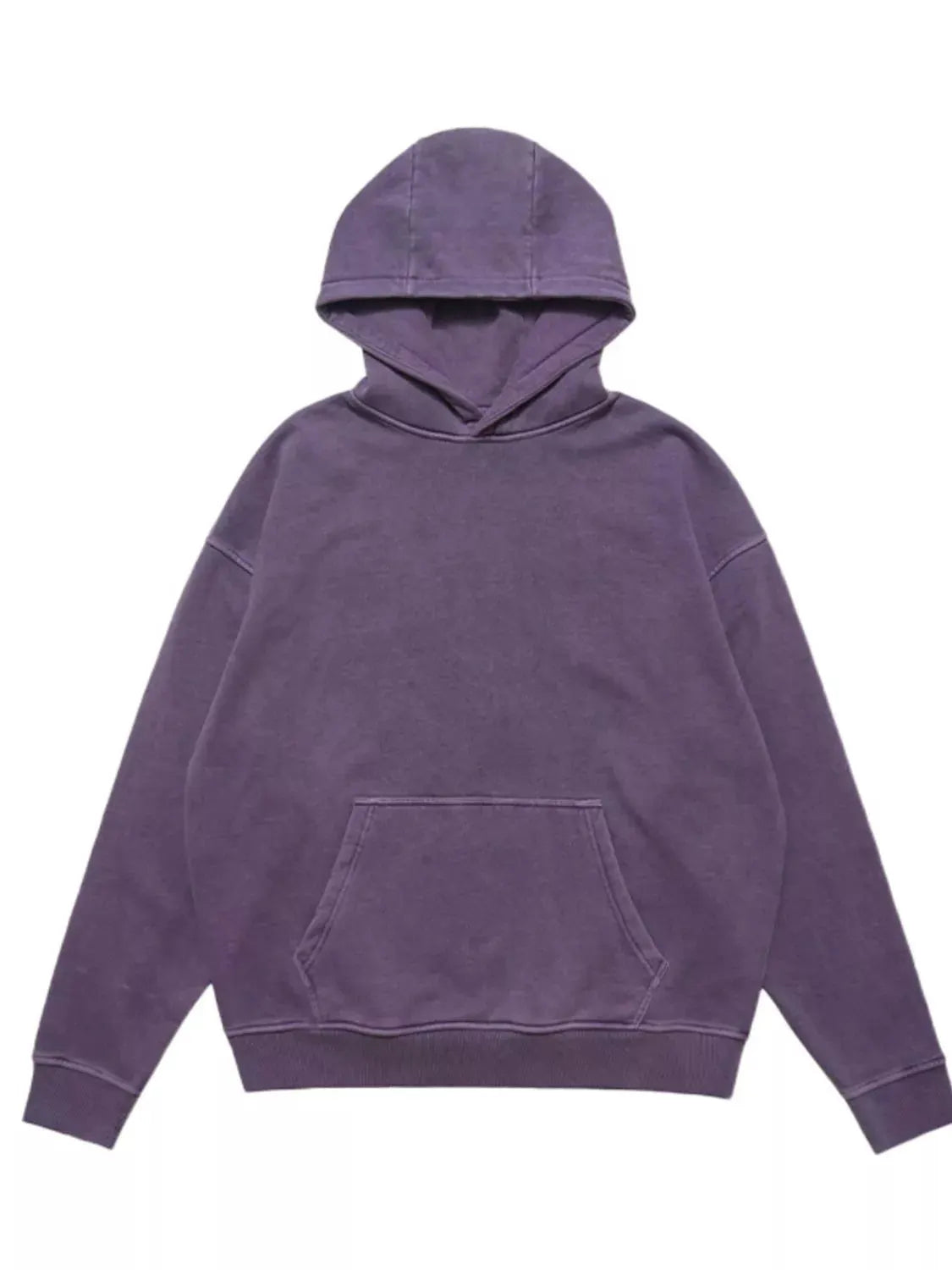 Men's Vintage Wash Long Sleeve Hoodie by Trendsi