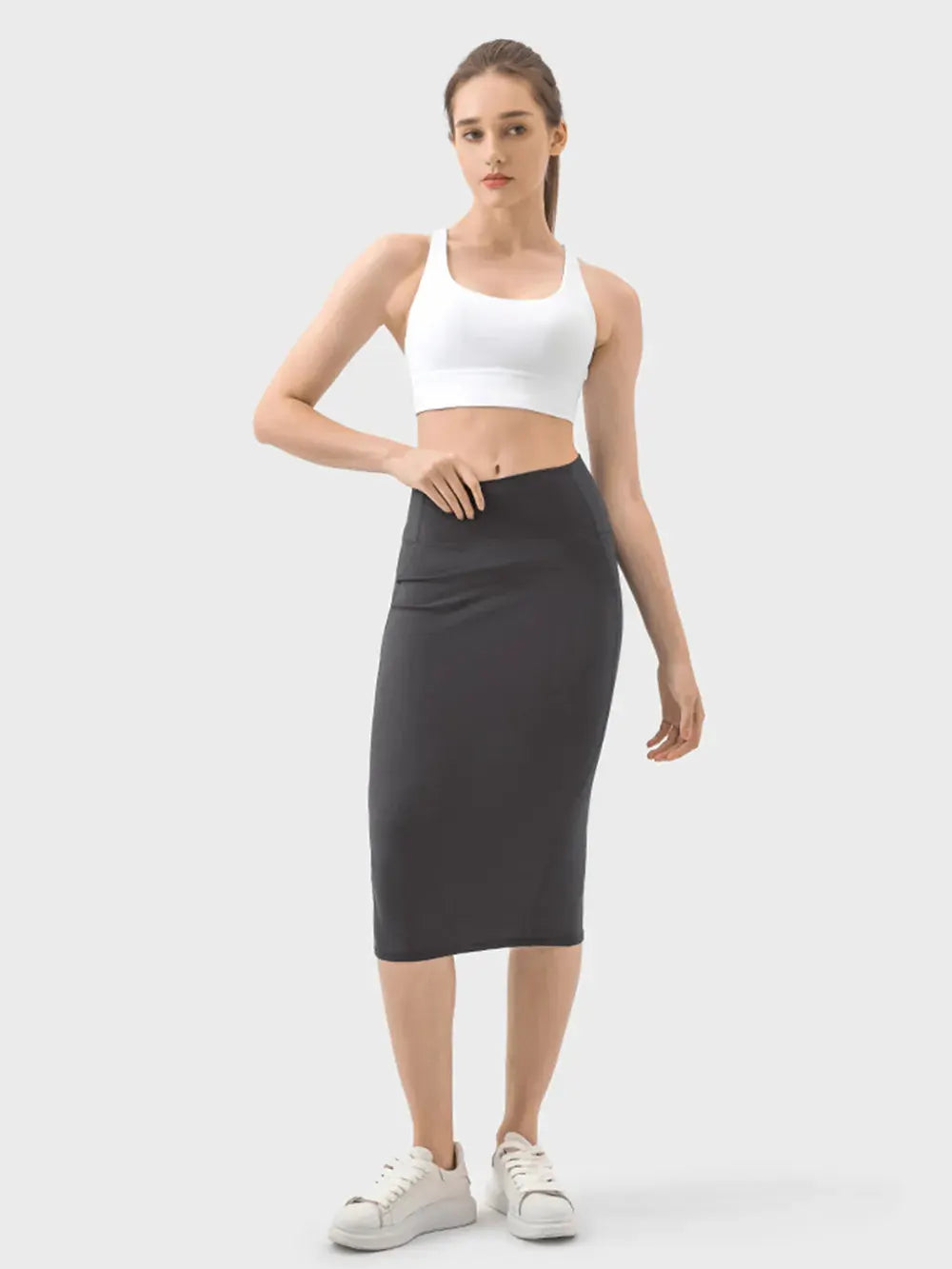 Millennia Slit Wrap Active Skirt by Millennia
