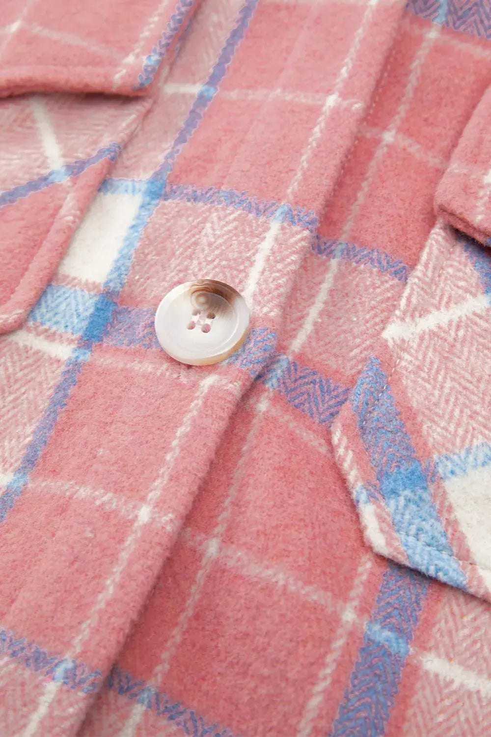 Plaid Button Up Long Sleeve Shacket by Partner Label