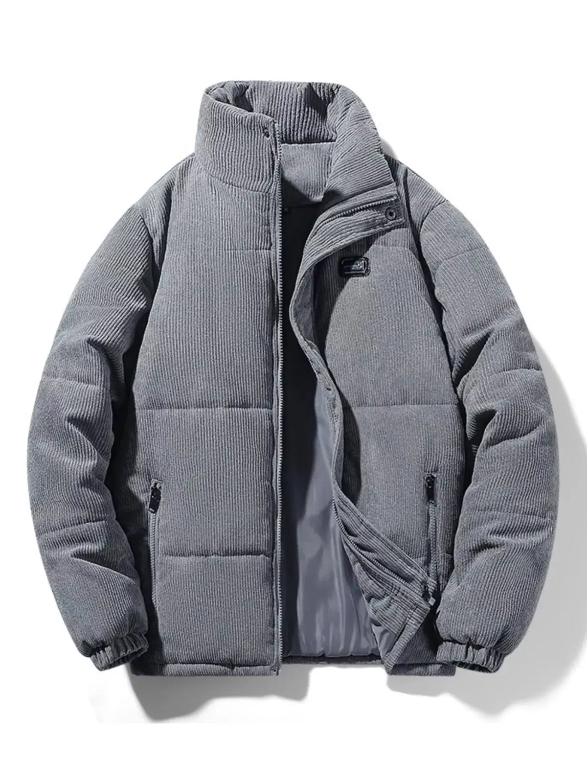 Men's Plus Size Corduroy Padded Winter Coat by Partner Label