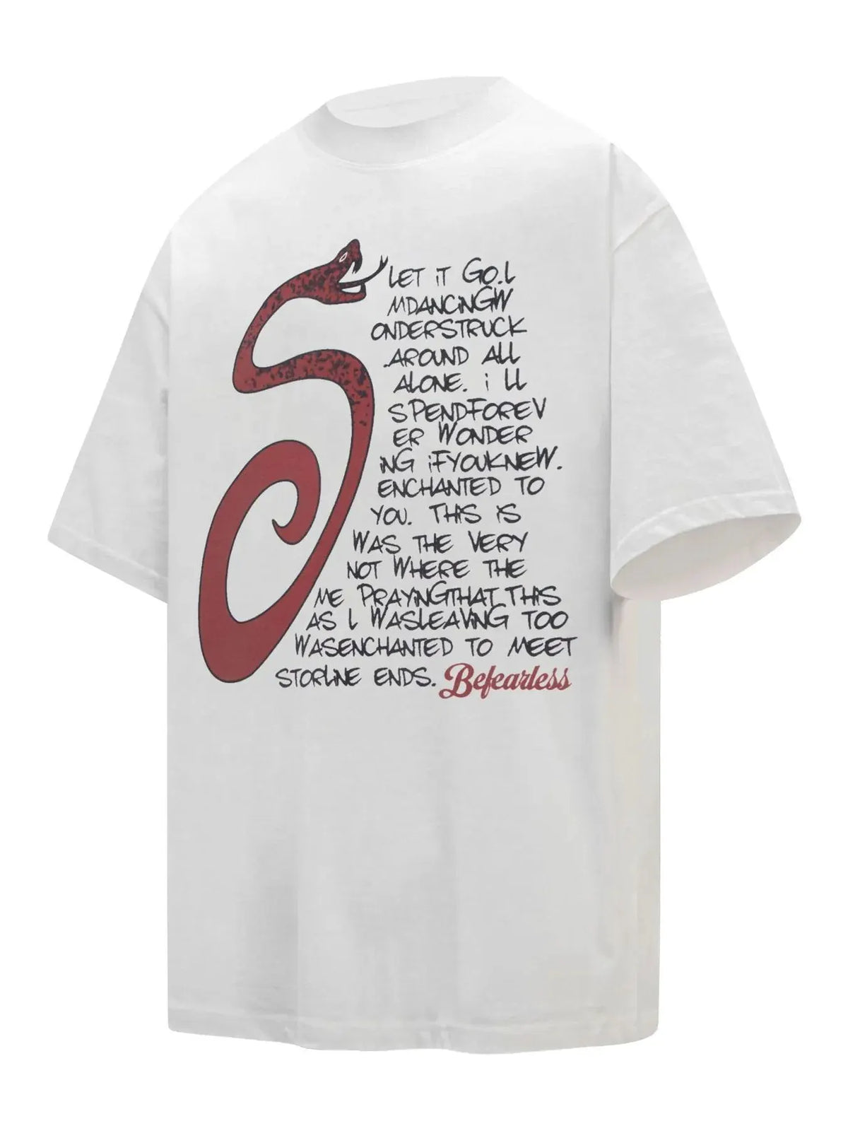 Men’s Letter Round Neck Short Sleeve T‑Shirt | Partner Labels Selection by Partner Label