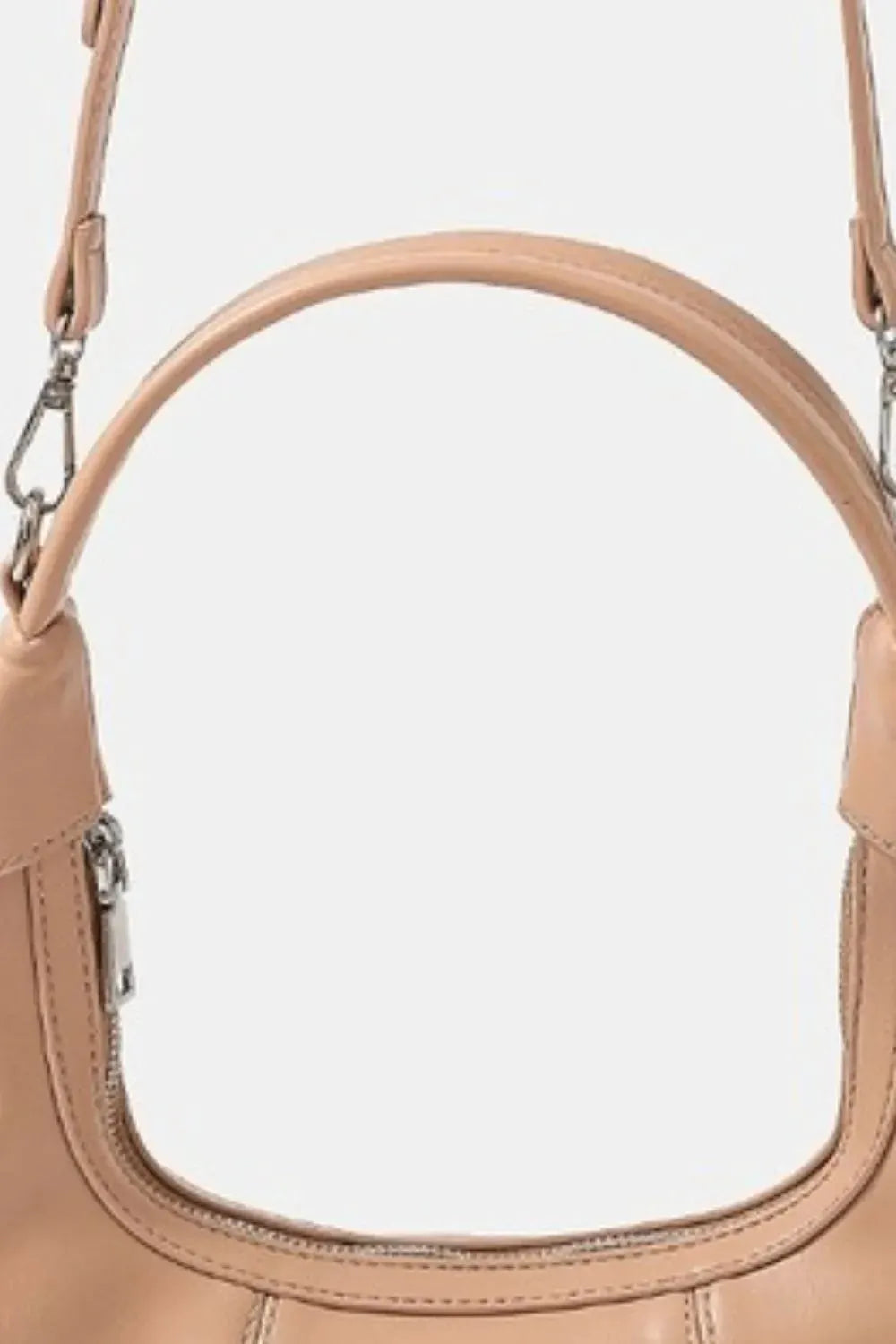 Fame Faux Leather Round Multi Panel Hand Bag by Fame