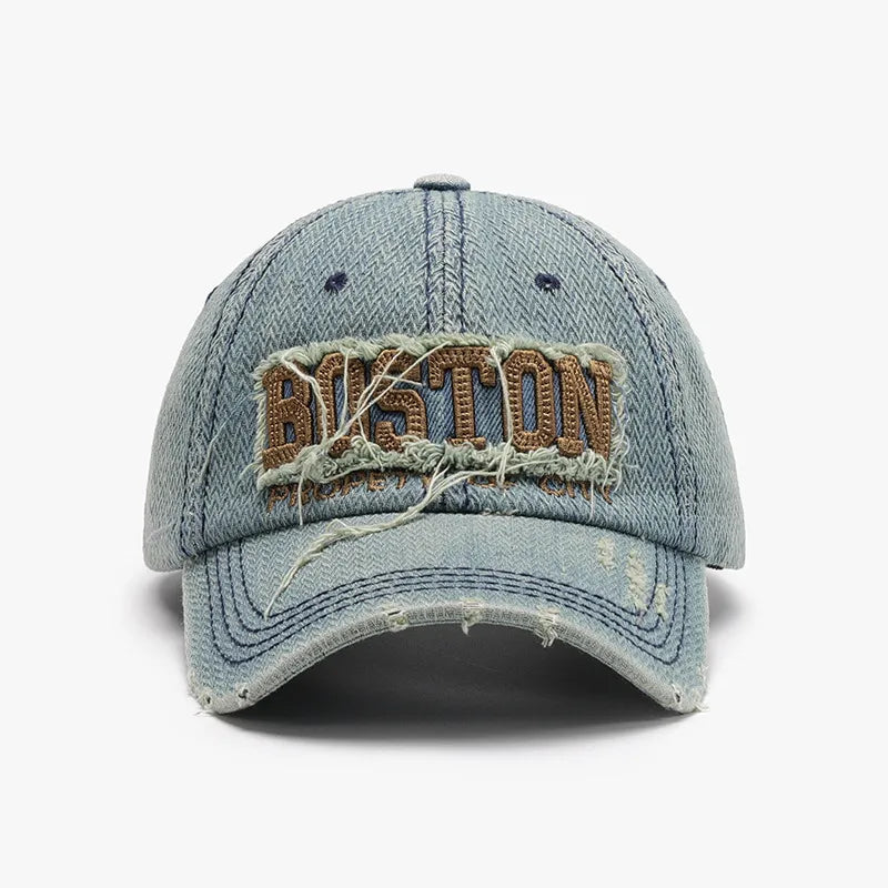 Letter Adjustable Cotton Baseball Cap by Partner Label