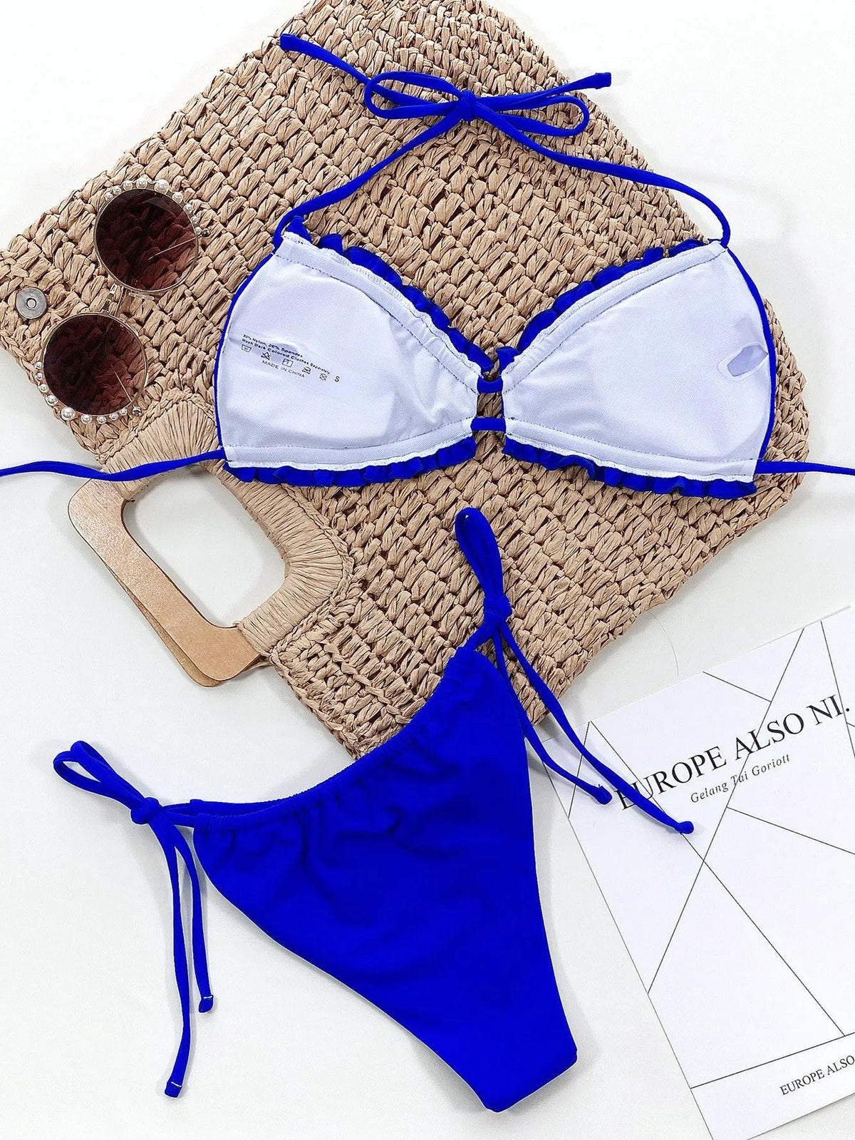Frill Trill Halter Neck Bikini Set by Partner Label