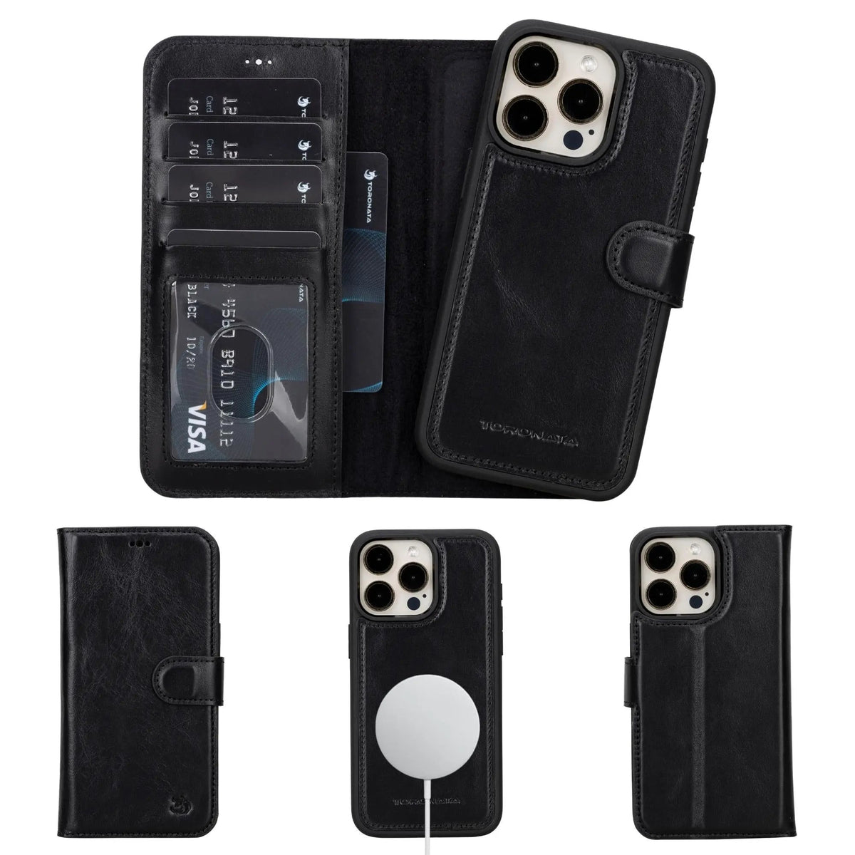 Casper iPhone 14 Series Detachable Leather Wallet Case by TORONATA