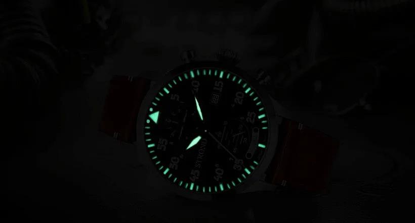 STROND DC3 MkII Stainless Steel Watch 316L Sapphire 42 mm Aviation Inspired by STROND
