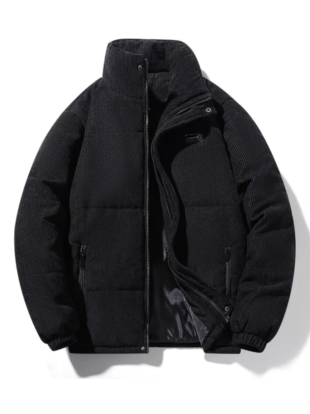 Men's Plus Size Corduroy Padded Winter Coat by Partner Label