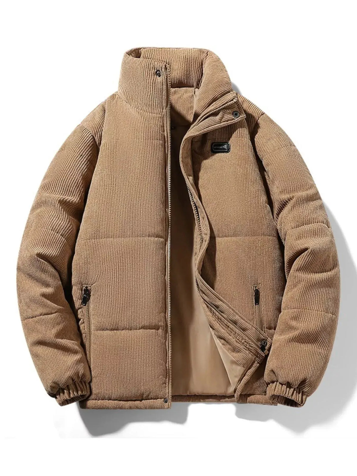 Men's Plus Size Corduroy Padded Winter Coat by Partner Label