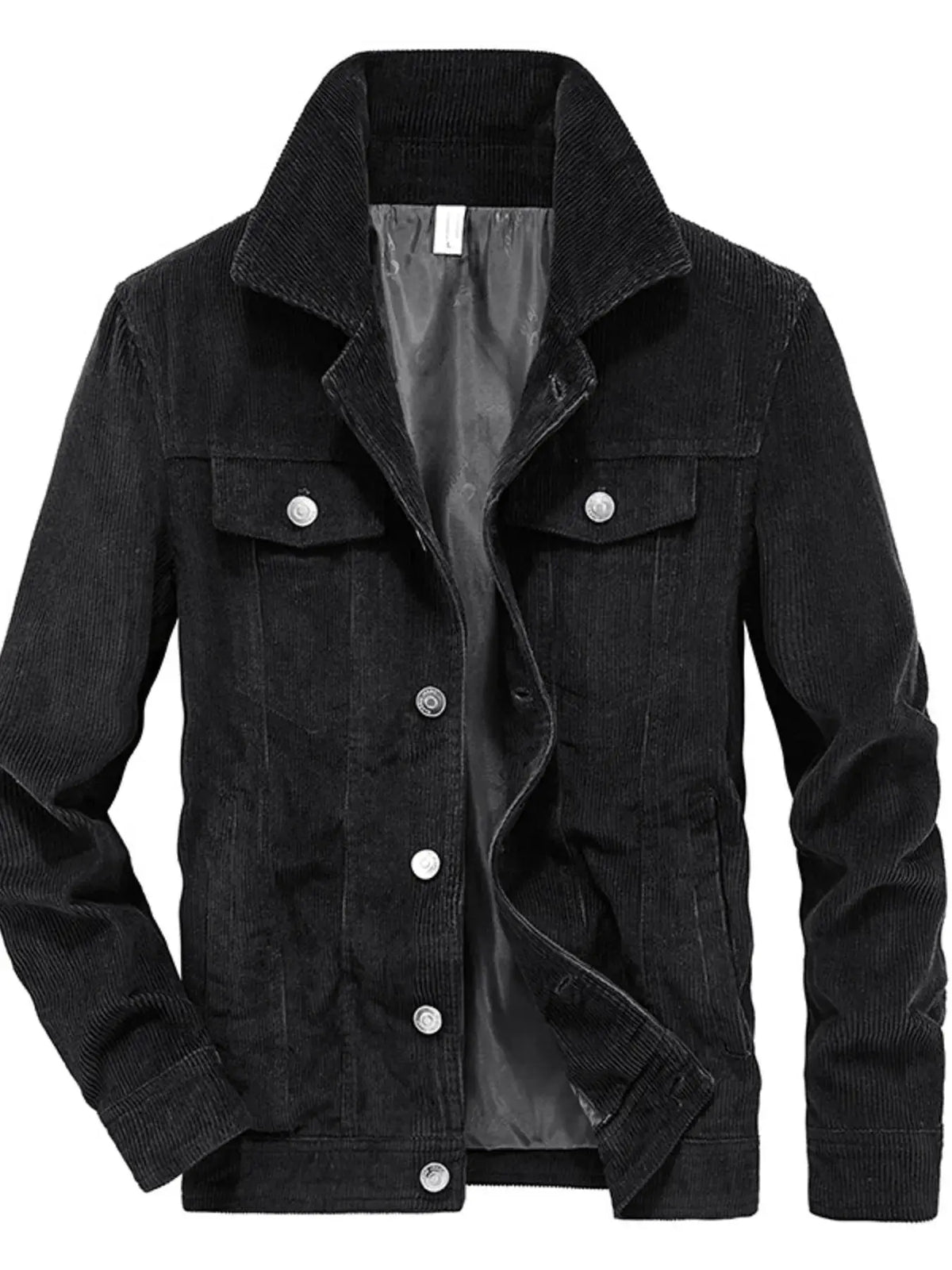 Men’s Plus Size Classic Corduroy Button‑Down Jacket | Partner Labels Selection by Partner Label