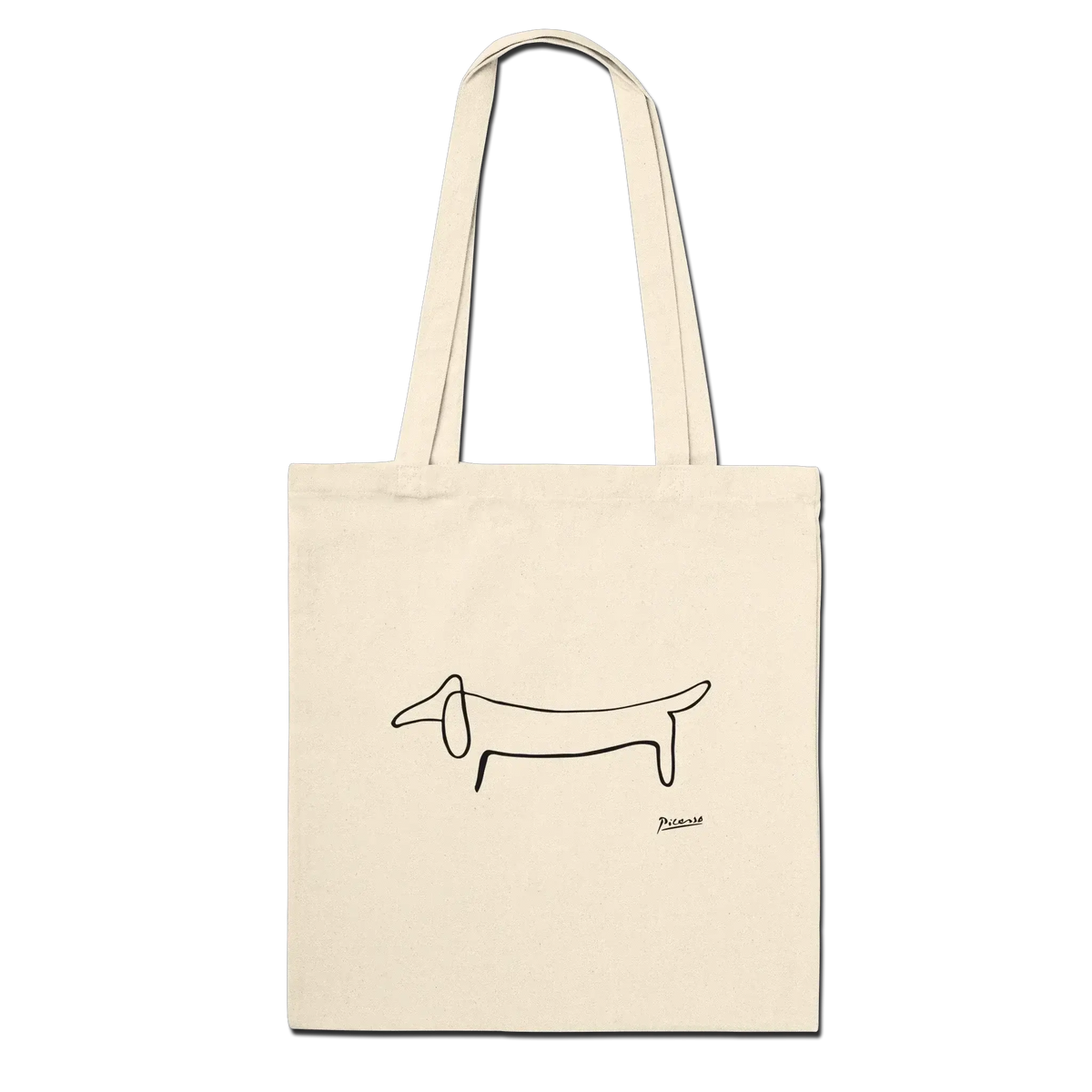 Pablo Picasso Dachshund Dog (Lump) artwork tote bag-0