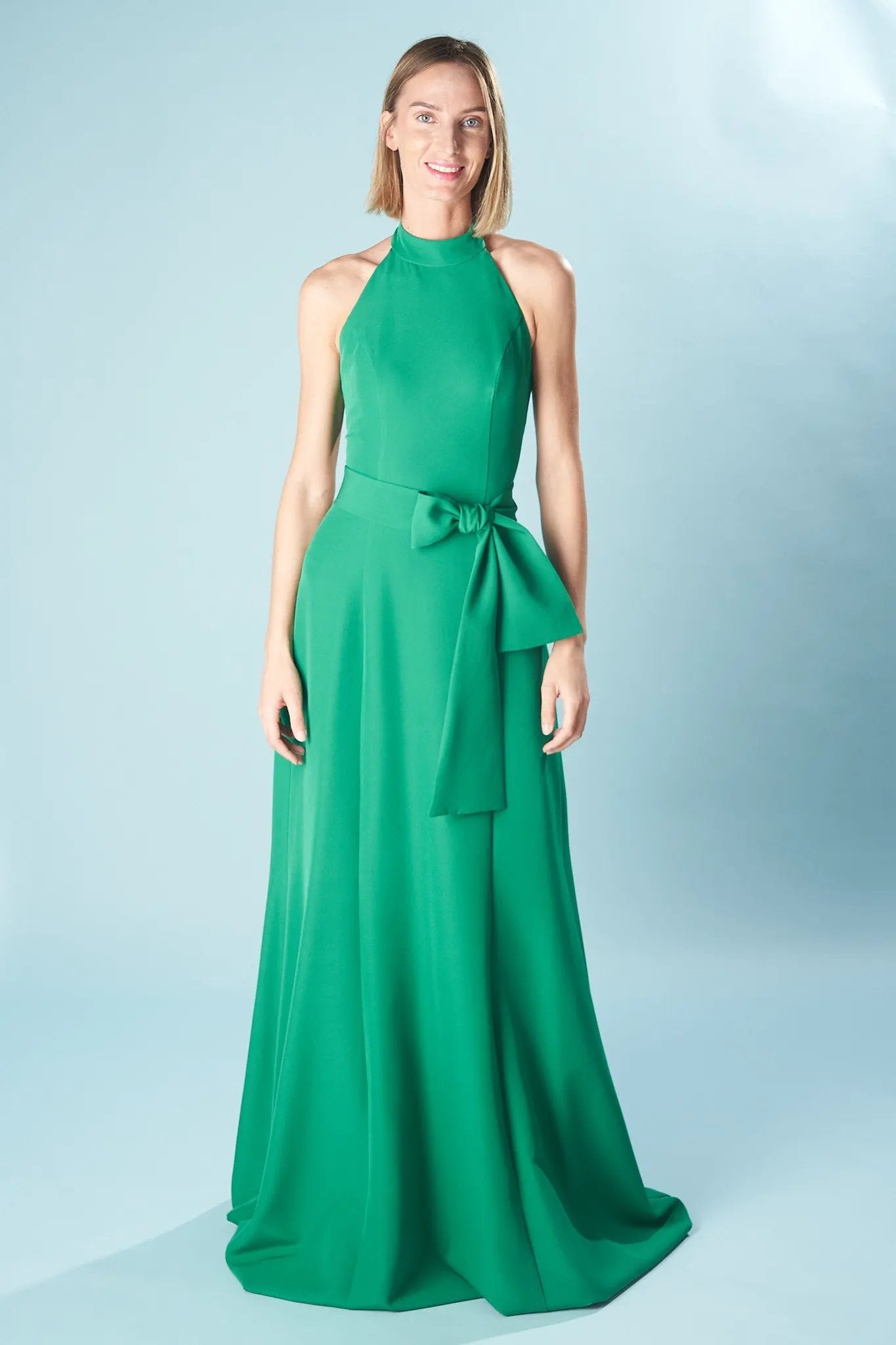Senya Halter Backless Mermaid Dress with Side Slit by Ceylan Bcn