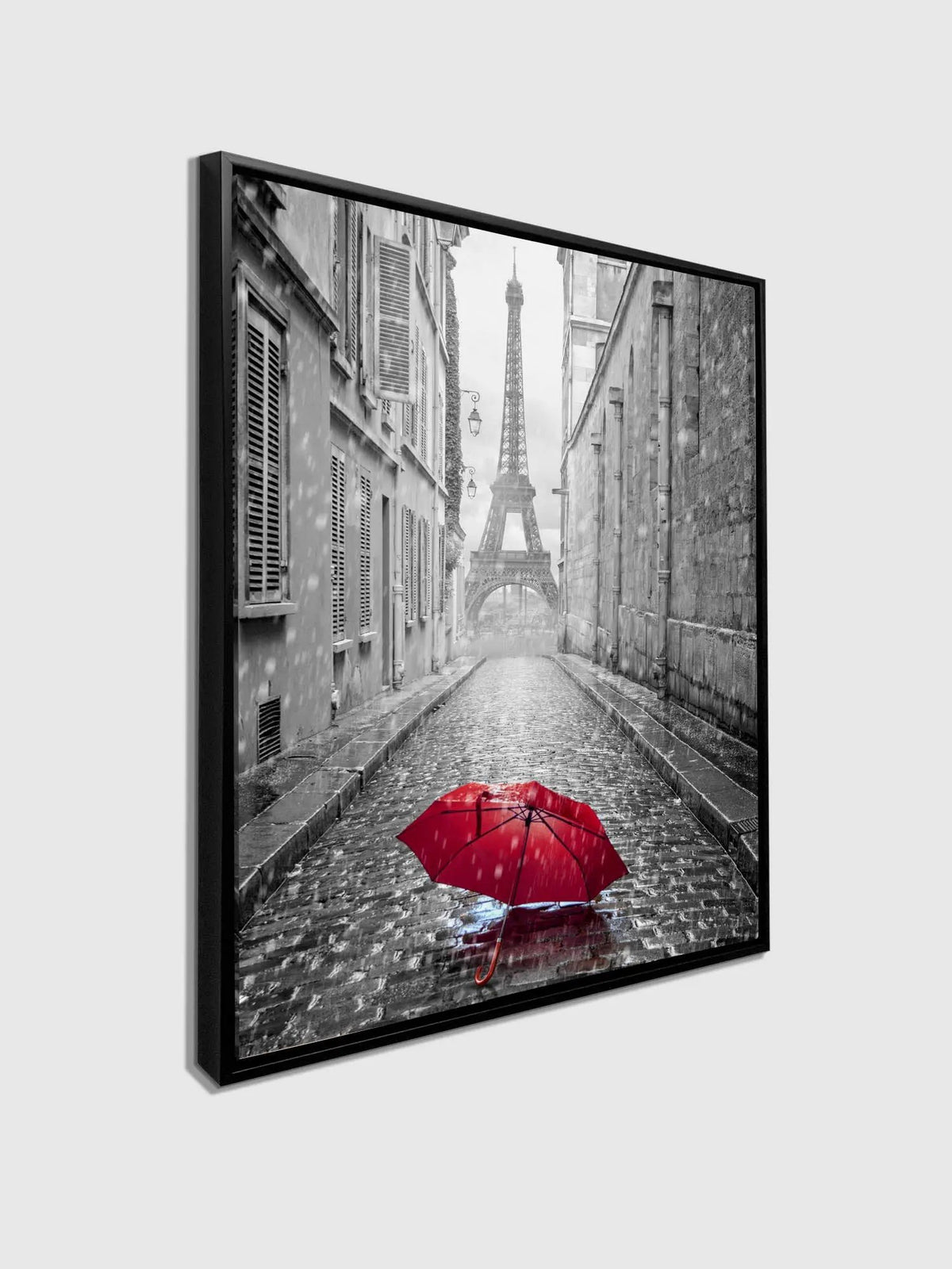 Canvas Wall Art-Red Umbrella Eiffel Tower-Printed Artwork by Gtaart.ca