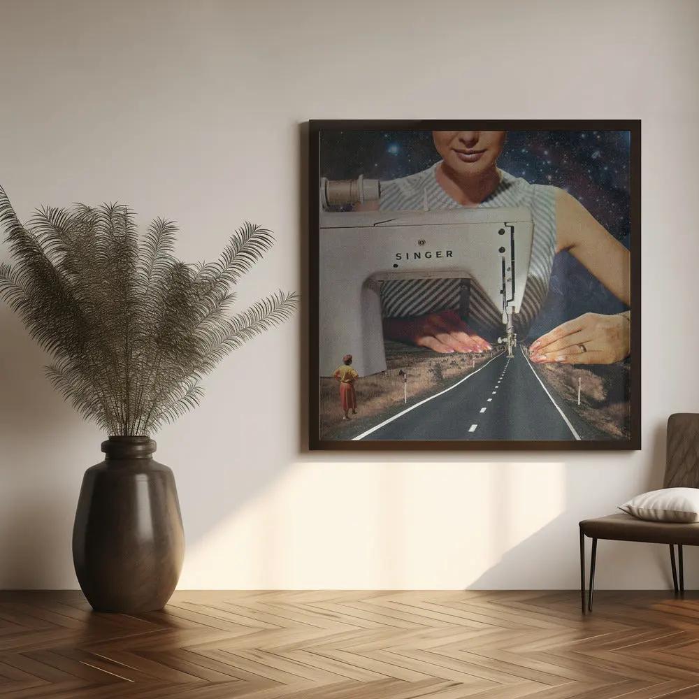 Wall art This Is How a Road Gets Made. Sewing by Vertigo Artography