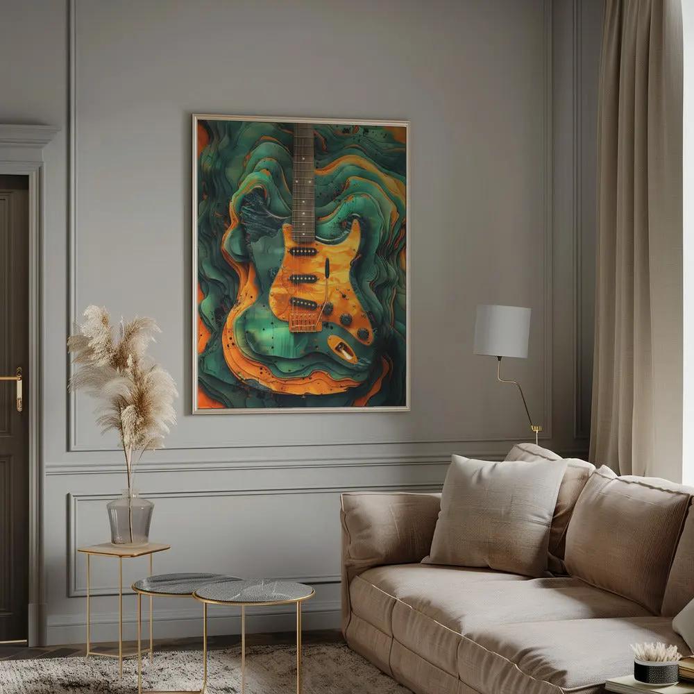 Music Guitar 4 Canvas Print by Justyna Jaszke