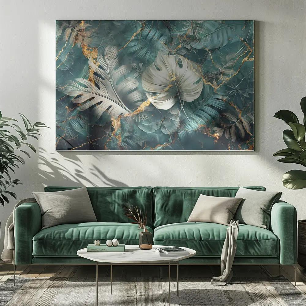 Wall art Jungle Leaves Art Illustration Wallart 22 by Rafal Kulik