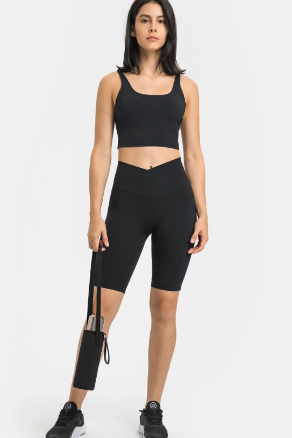 Millennia High Waist Biker Shorts with Pockets by Millennia