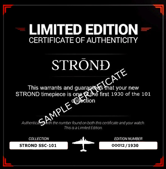 STROND SSC‑101 24h GMT Concorde Watch All Black with Steel Bezel by Partner Label