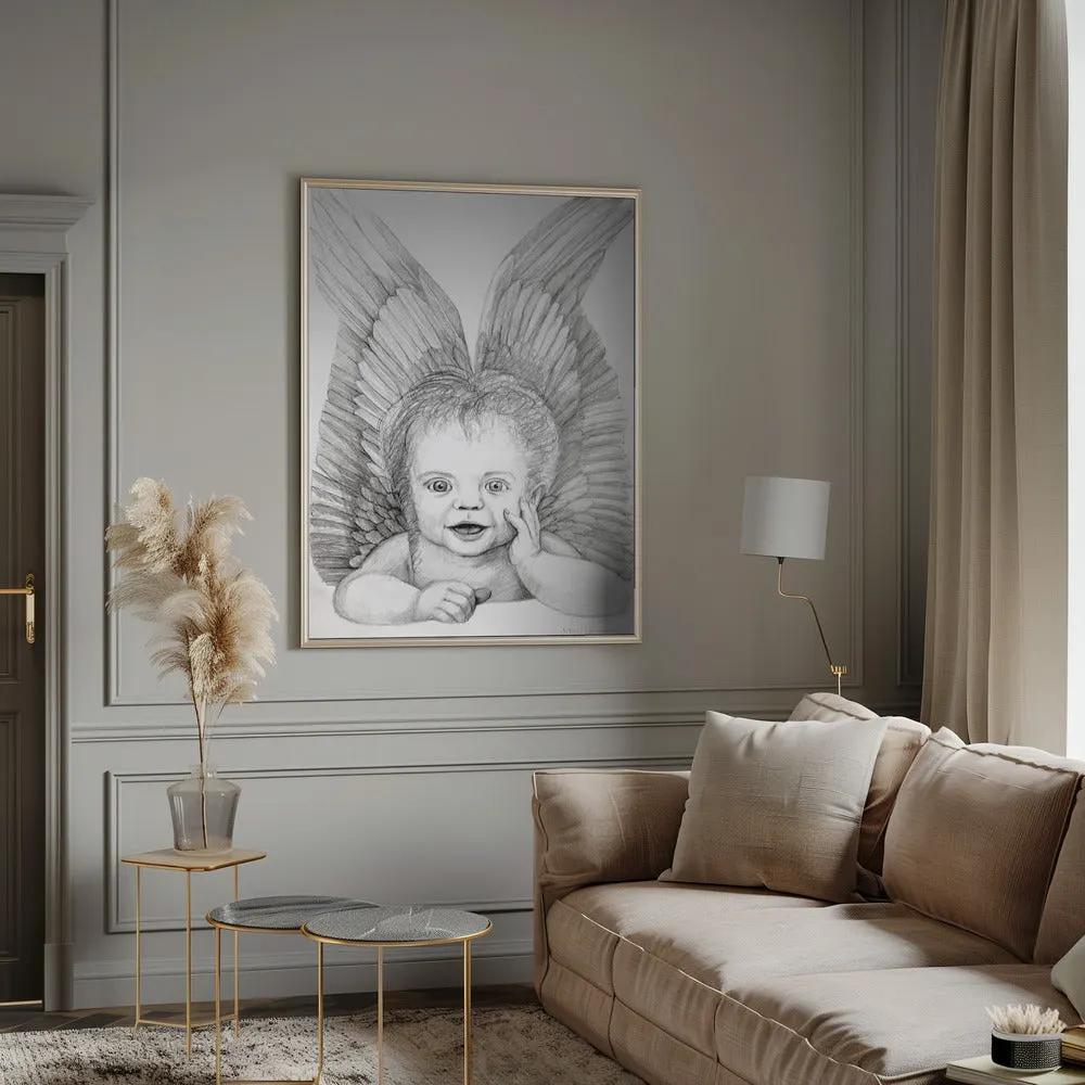 Wall art Cherubic Baby Angel by Violeta Vollmer