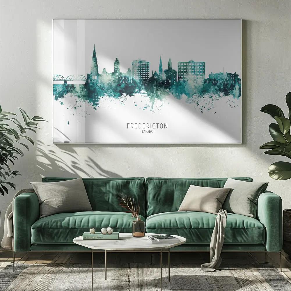Wall art Fredericton Canada Skyline by Michael Tompsett