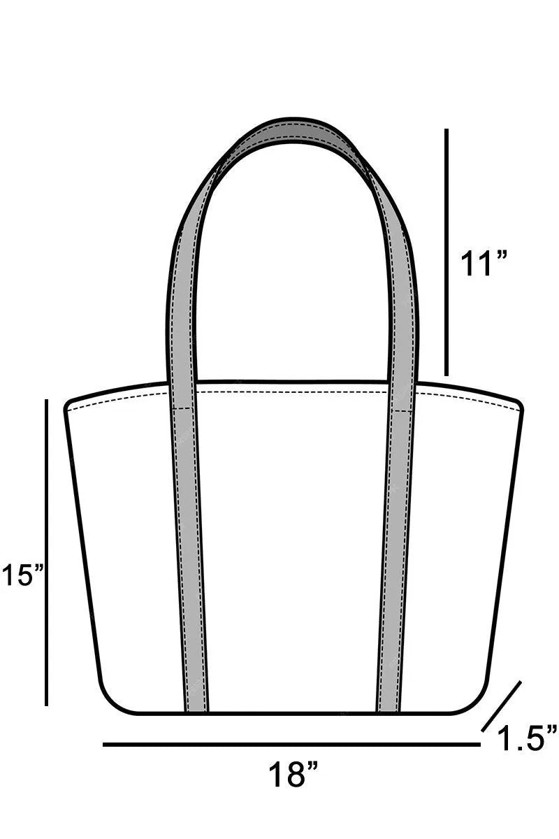 Fame Straw Braided Square Tote Bag by Partner Label