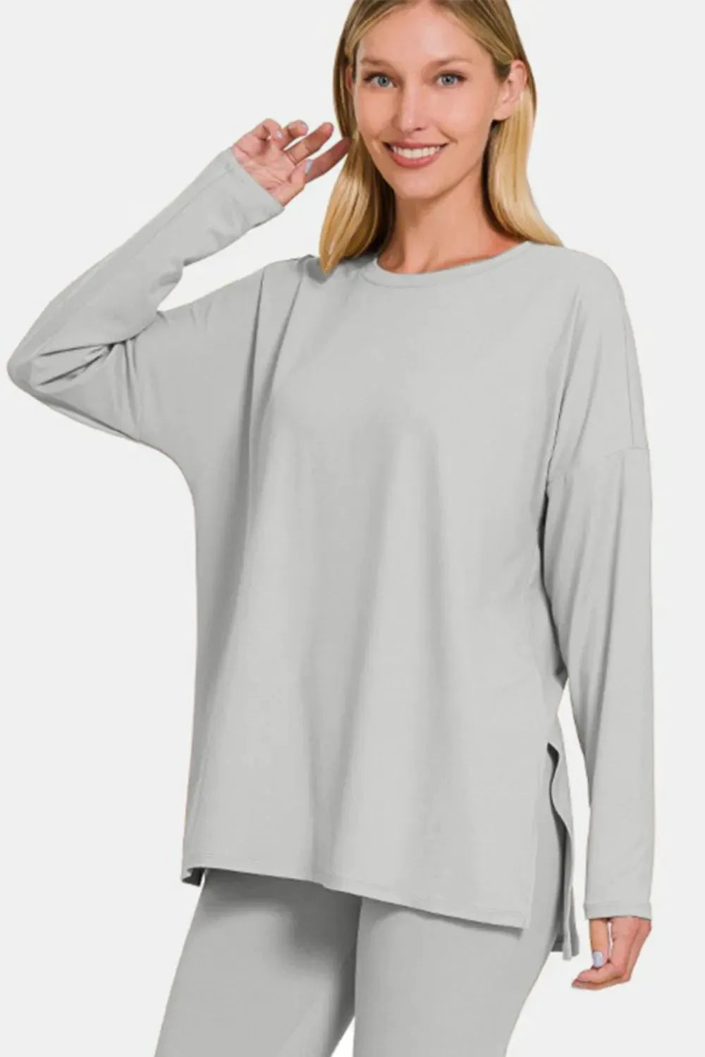 Zenana Full Size Brushed Microfiber Top and Leggings Lounge Set by Zenana