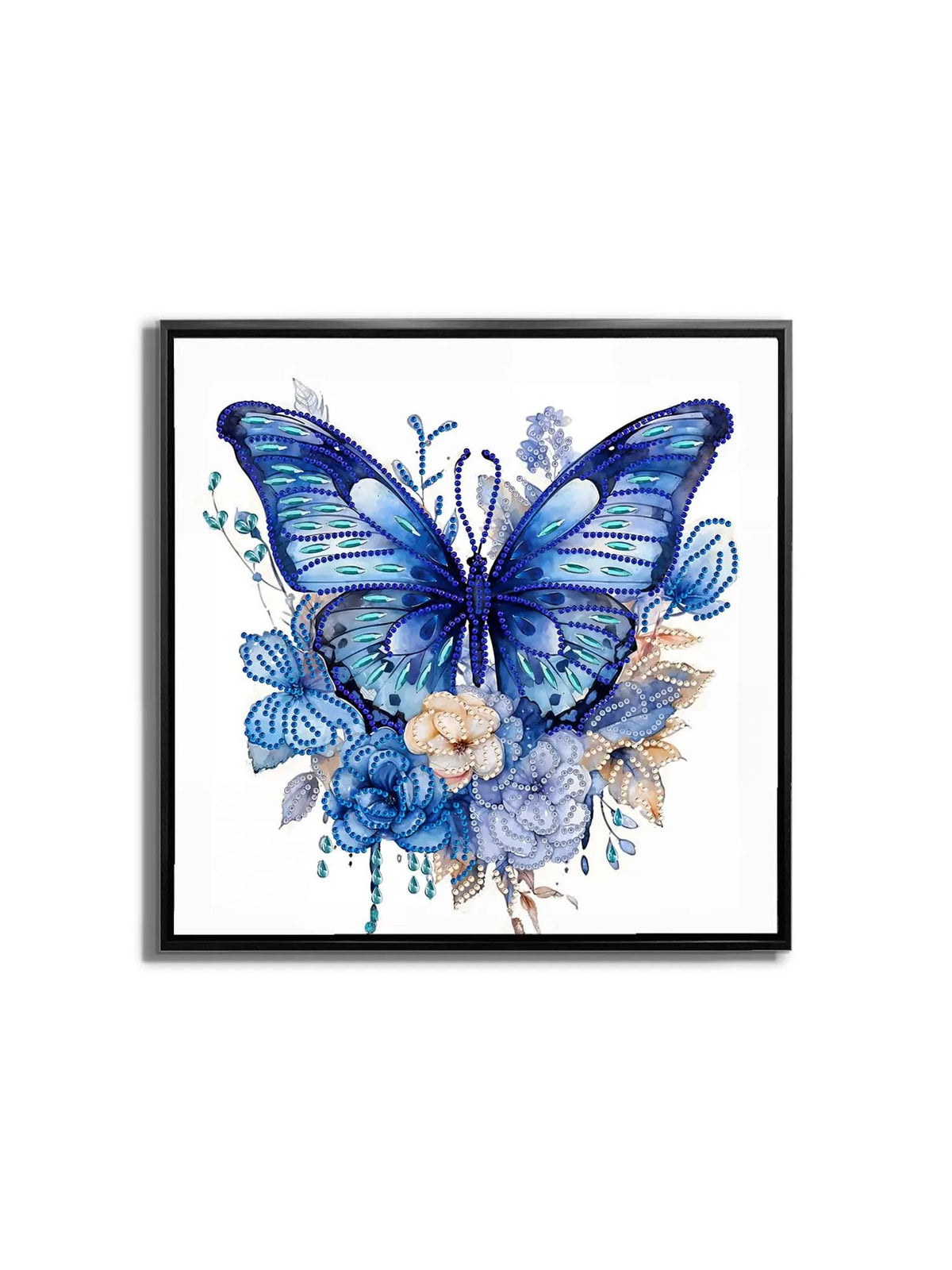 Wall Art - Blue butterfly big-Canvas Print by Gtaart.ca