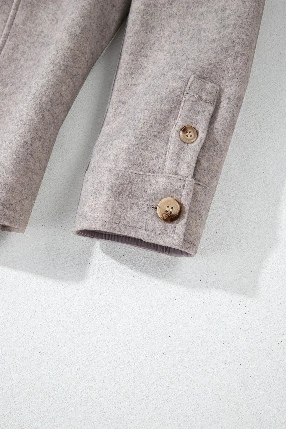 Button Up Collared Neck Long Sleeve Jacket by Partner Label