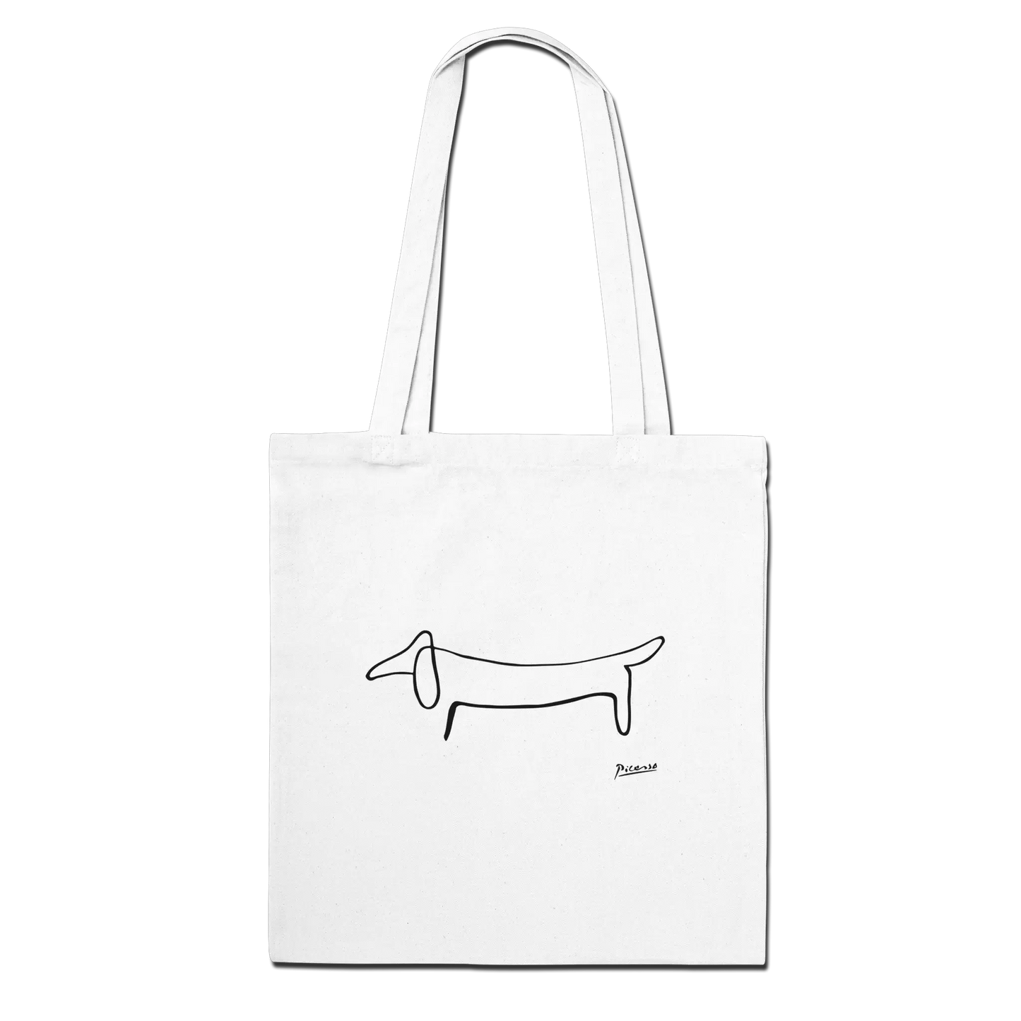 Pablo Picasso Dachshund Dog (Lump) artwork tote bag by Art-O-Rama Shop