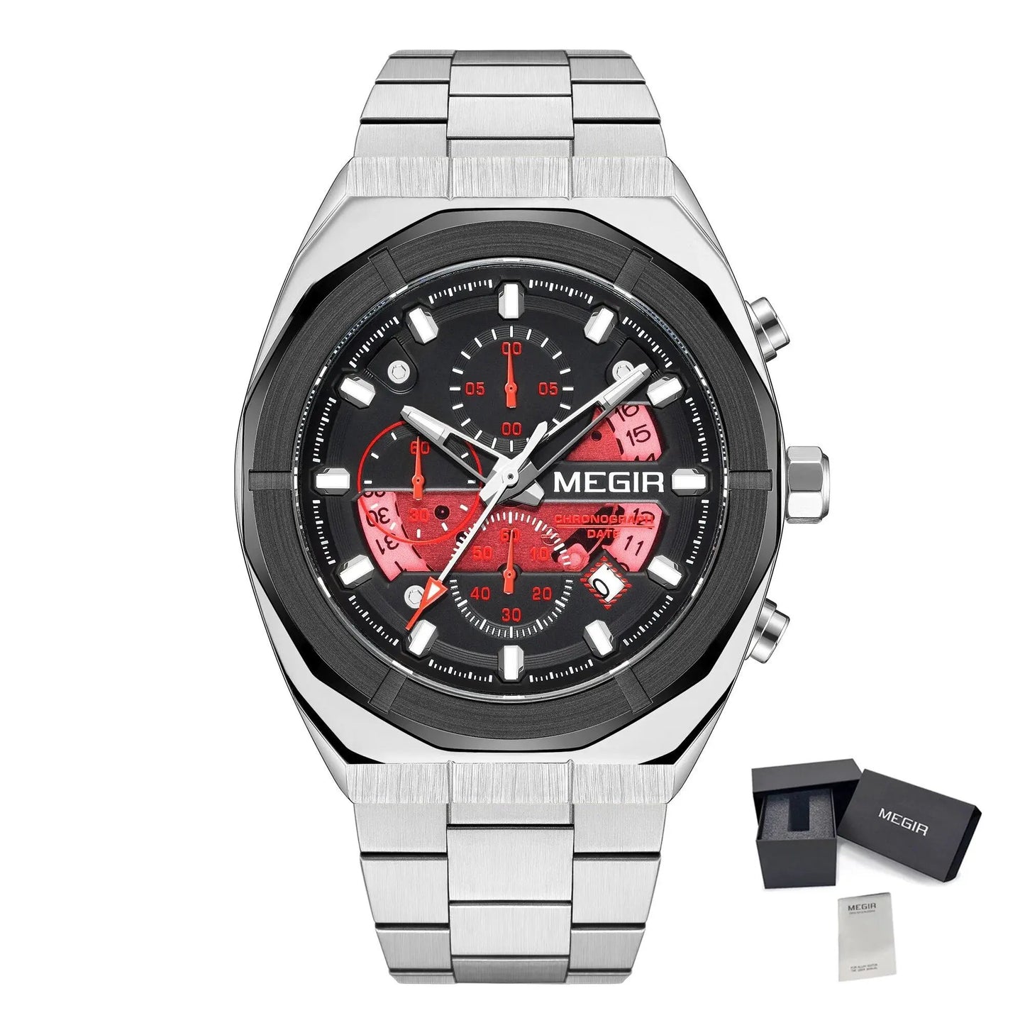 MEGIR New Watch for Men Top Brand Luxury Casual Quartz Wristwatch with Chronograph Waterproof Luminous Auto Date Reloj Hombre 2225 by MEGIR WATCH GROUP