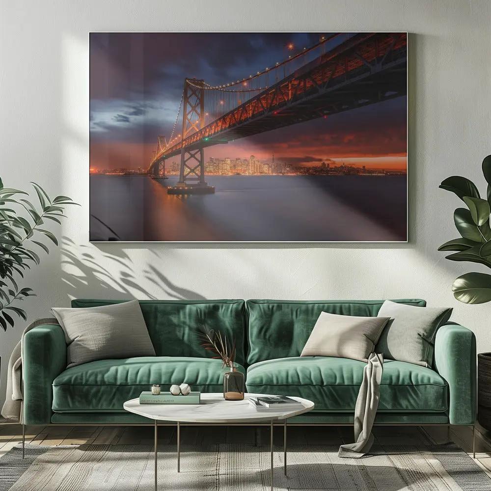 Wall art Fire over San Francisco by Toby Harriman