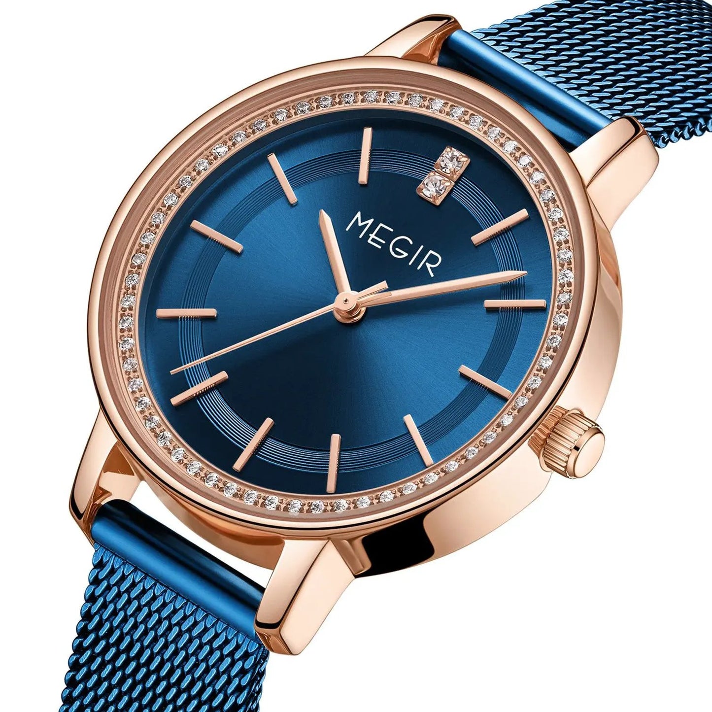MEGIR Luxury Watches for Women Stainless Steel Dress Clock Fashion Elegant Wristwatch Quartz Watch Ladies Clock Reloj Mujer 7012 by MEGIR WATCH GROUP