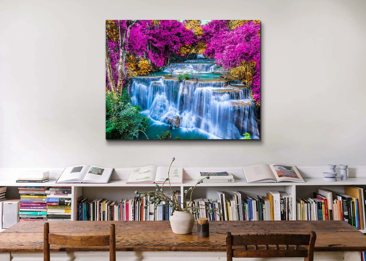 Wildlife Wal Art-Majestic Waterfalls Landscape-Canvas Printed by Gtaart.ca