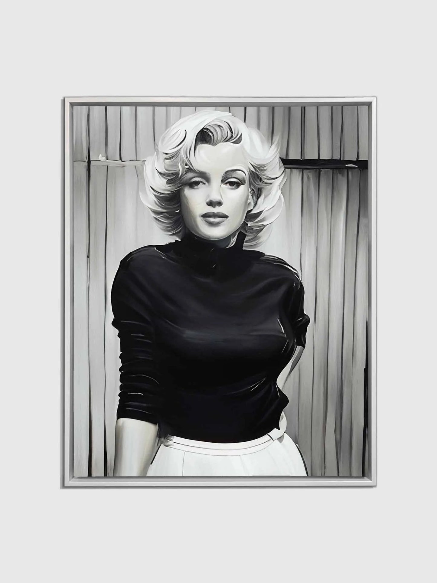 Marilyn in Black and White - Wall decor - Canvas Fine Art by Gtaart.ca