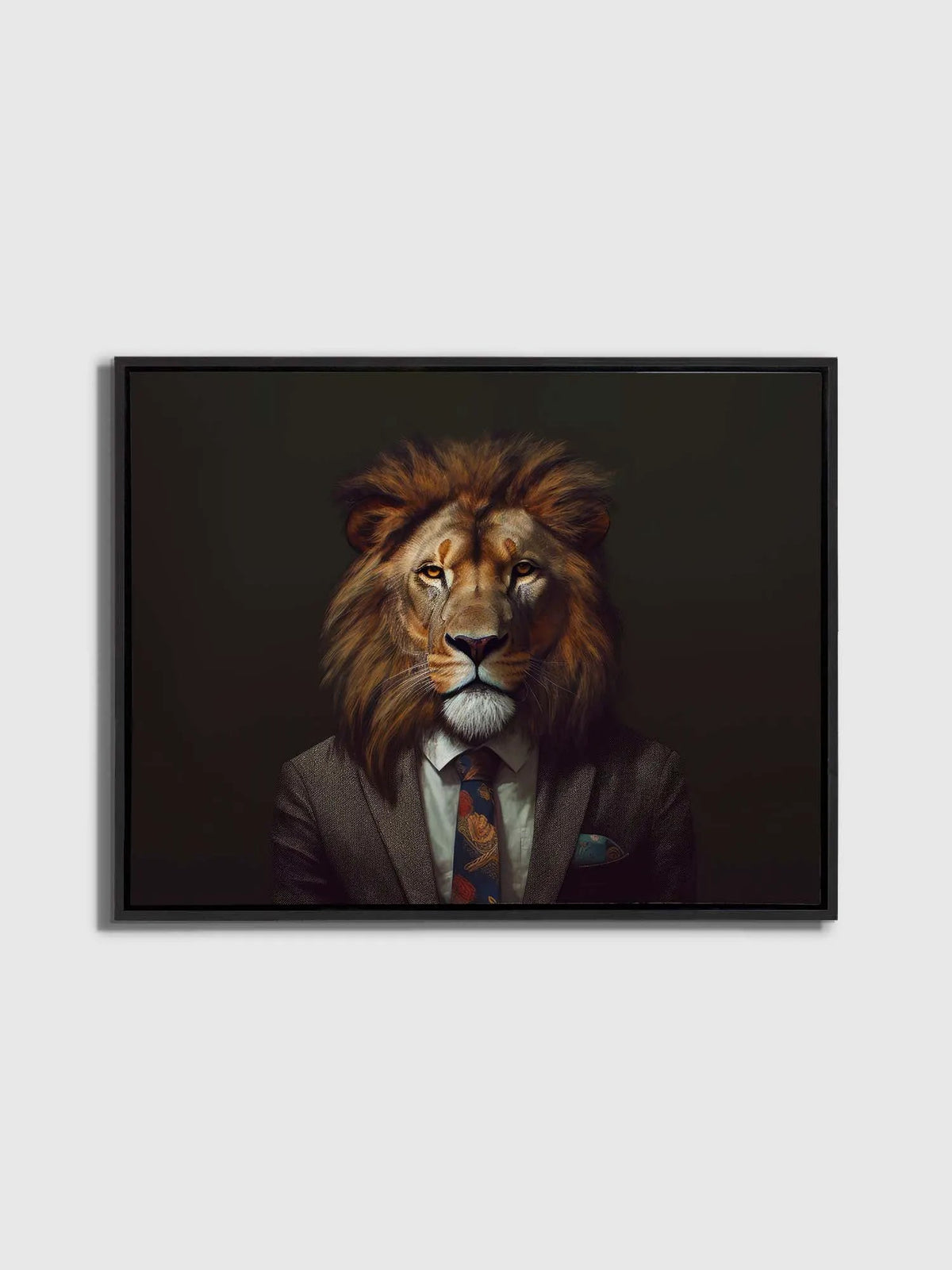 Wildlife Canvas Art - Boss Lion- Wall Decor by Gtaart.ca