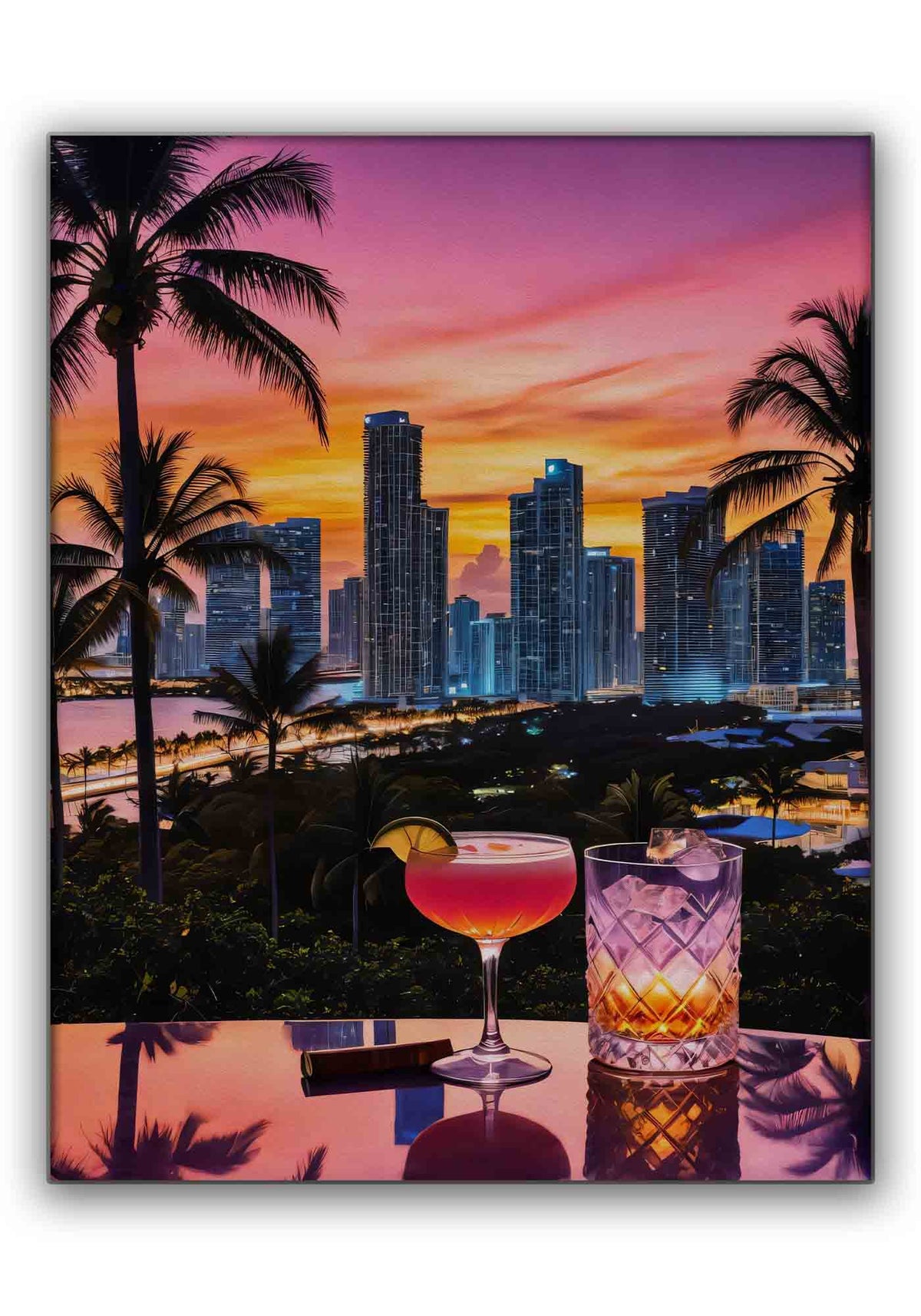 " Miami Vibe" Fine Art Canvas by GTAART.CA