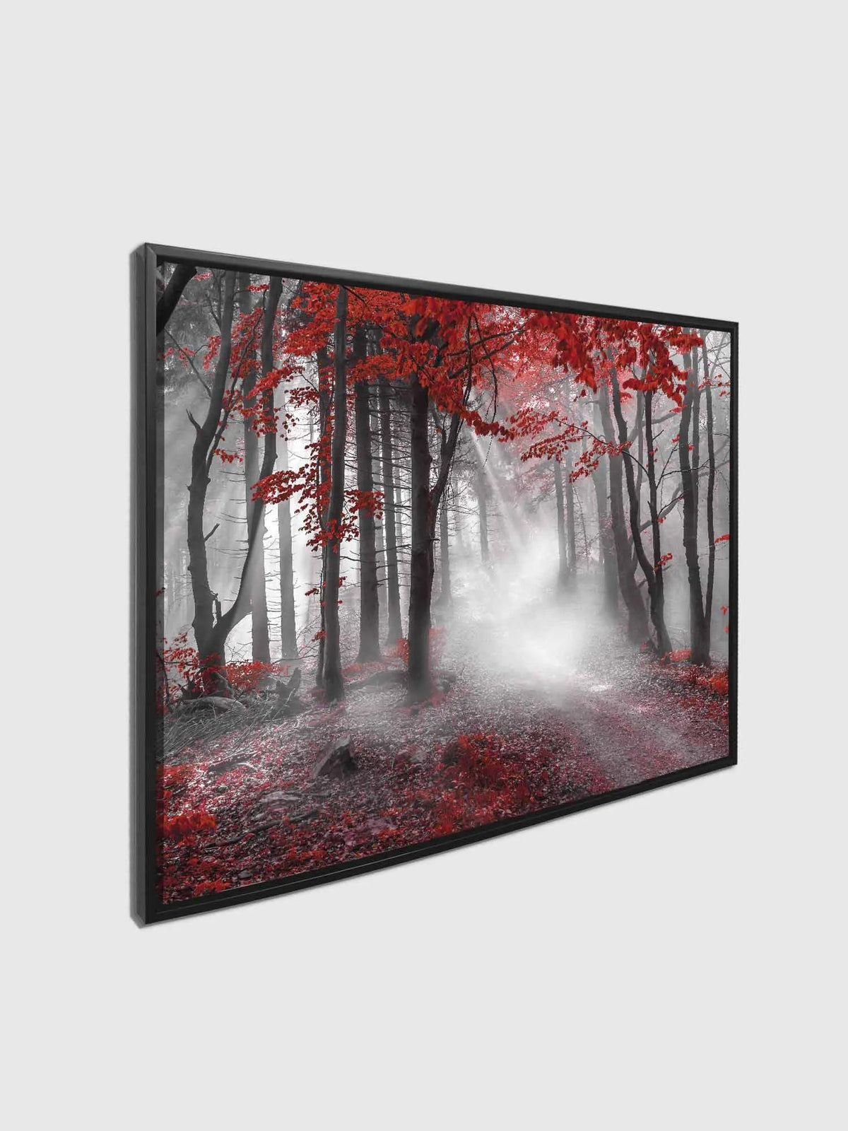 Printed Artwork-Red Isolate Forest-Wall decor by Gtaart.ca