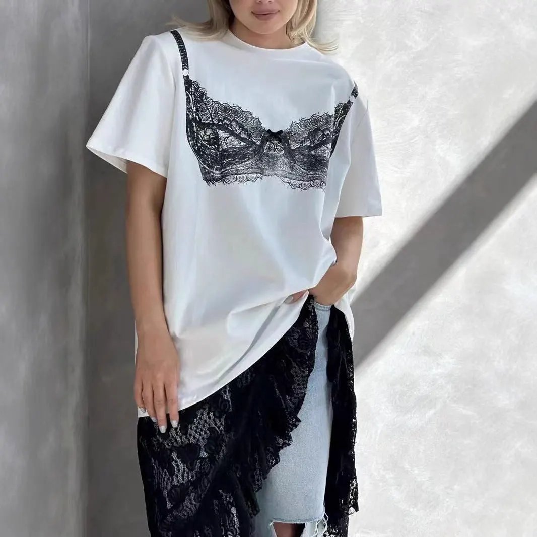 Women's Pure Cotton Short-sleeve T-shirt Top by Anybestbuy Store