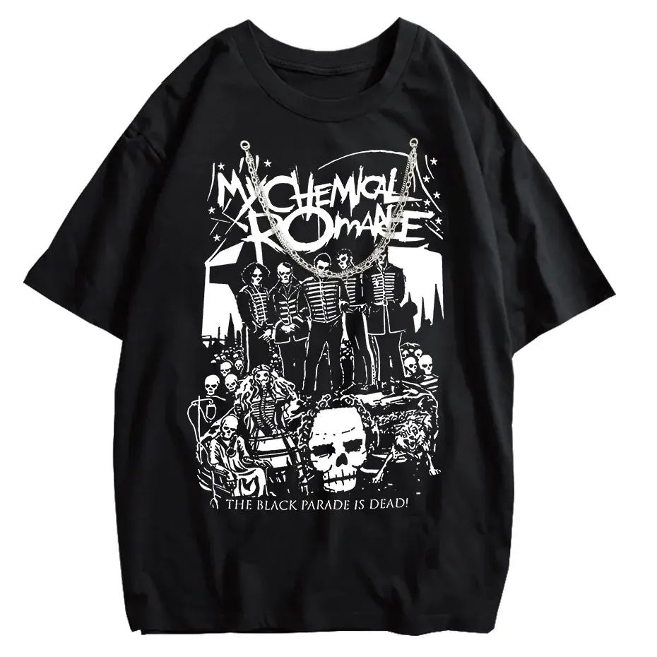 My Chemical Romance Black Parade Oversized T-Shirt Women Punk Emo Rock Tee by Vimost Shop