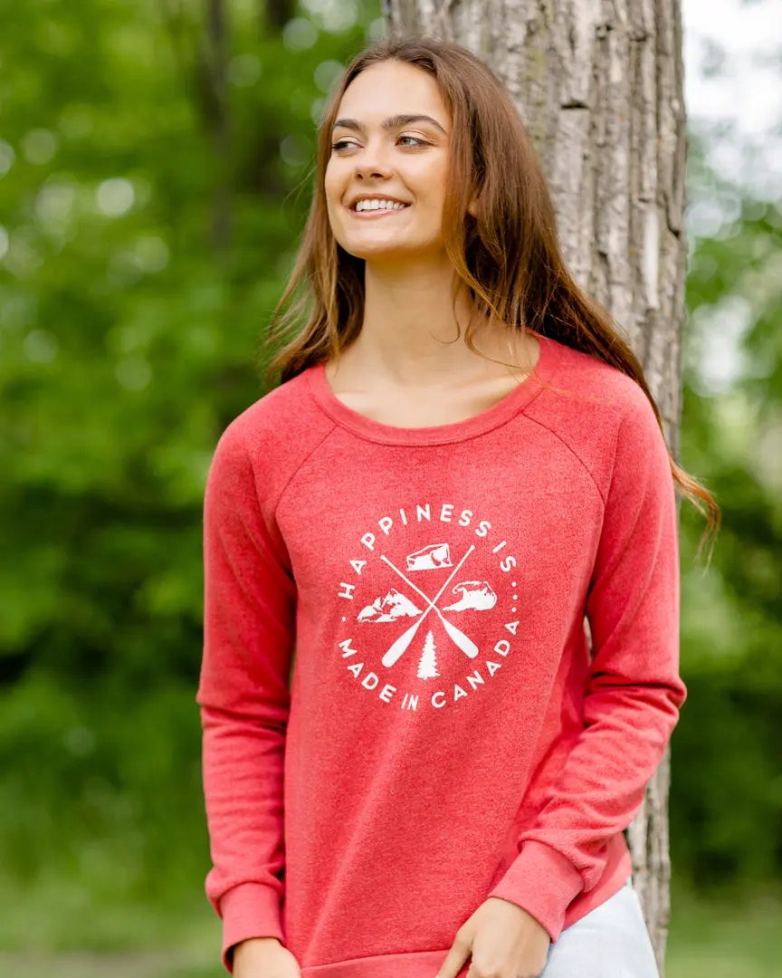 Women's Crest Crew Sweatshirt, Chili Pepper by Canada Collection