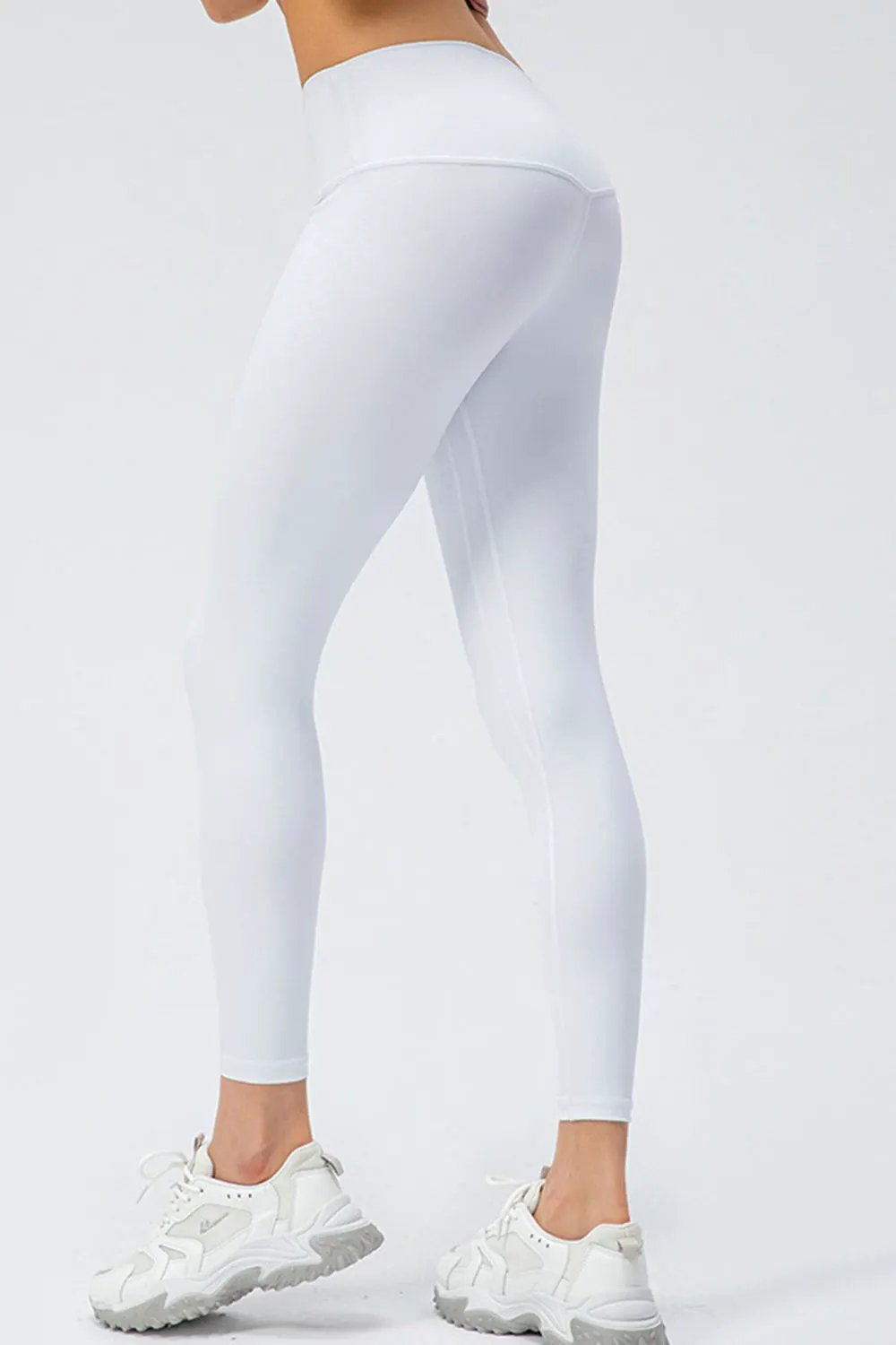 Wide Waistband Slim Fit Active Leggings by Partner Label