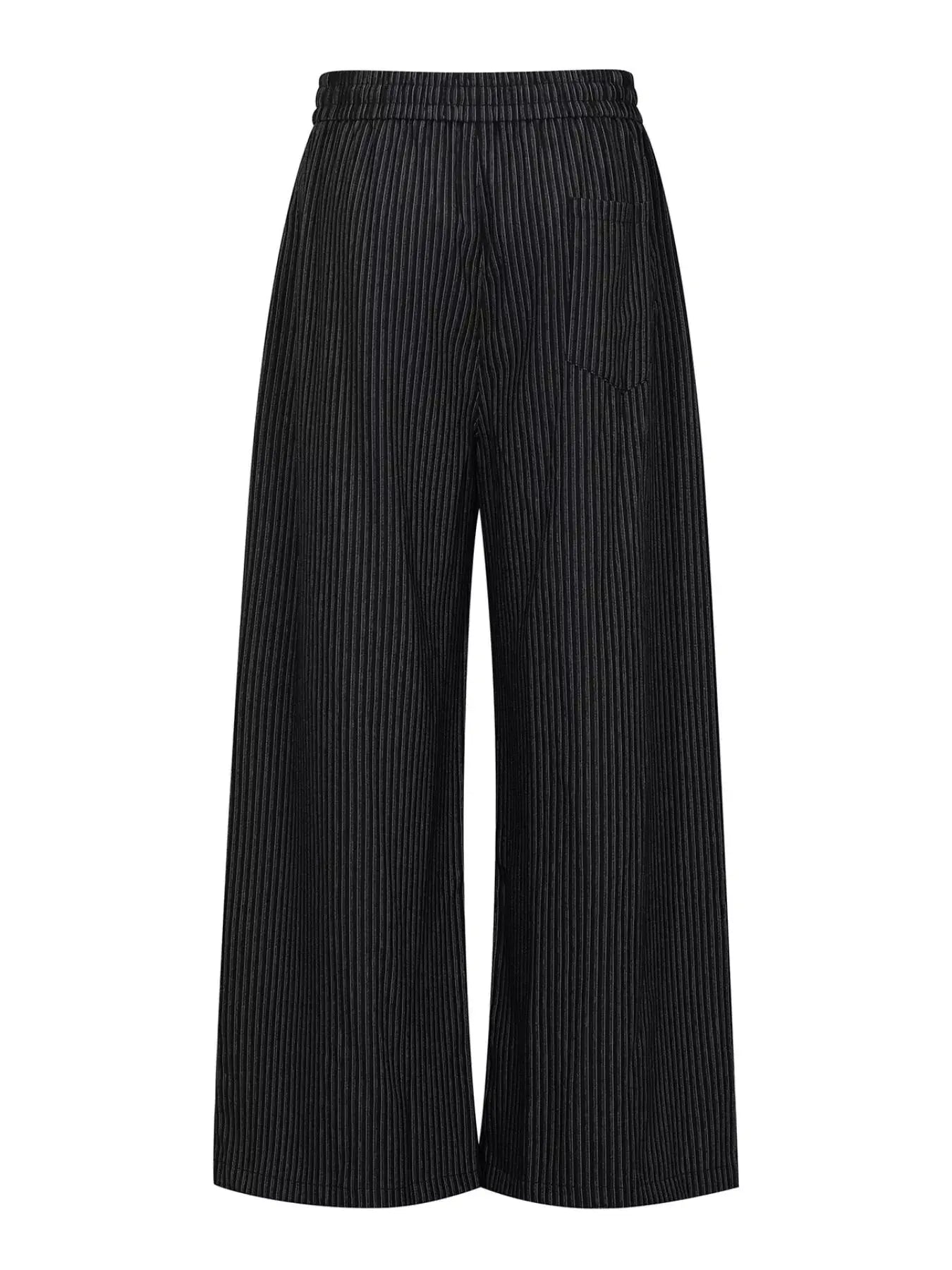 Men's Striped Wide-Leg Drawstring Pants by Trendsi