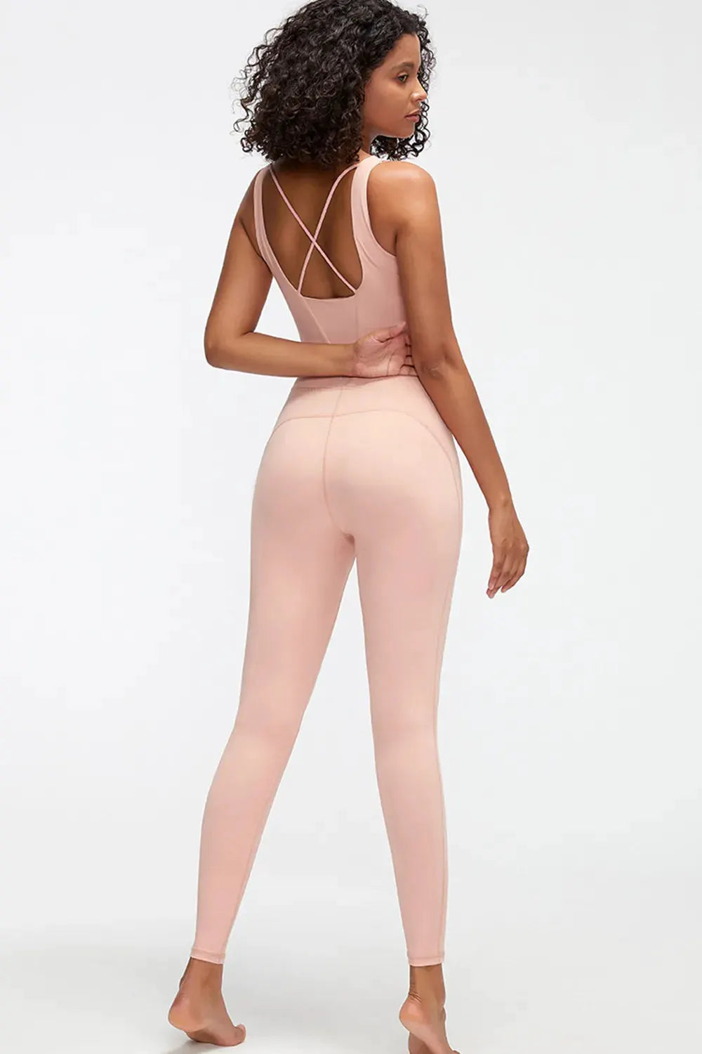 Crisscross Wide Strap Active Jumpsuit by Partner Label