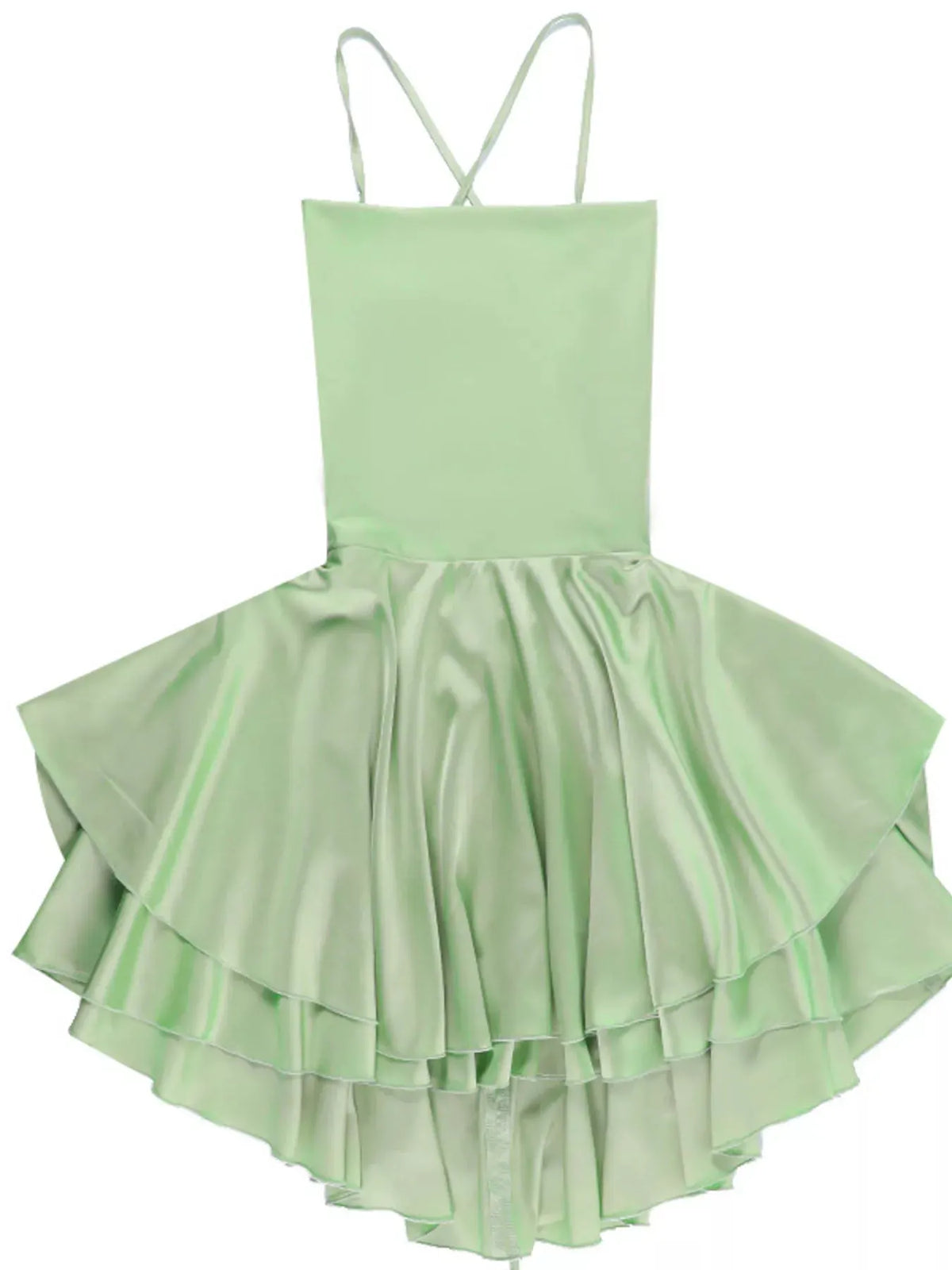 Backless Layered Ruffled Cami Dress by Partner Label