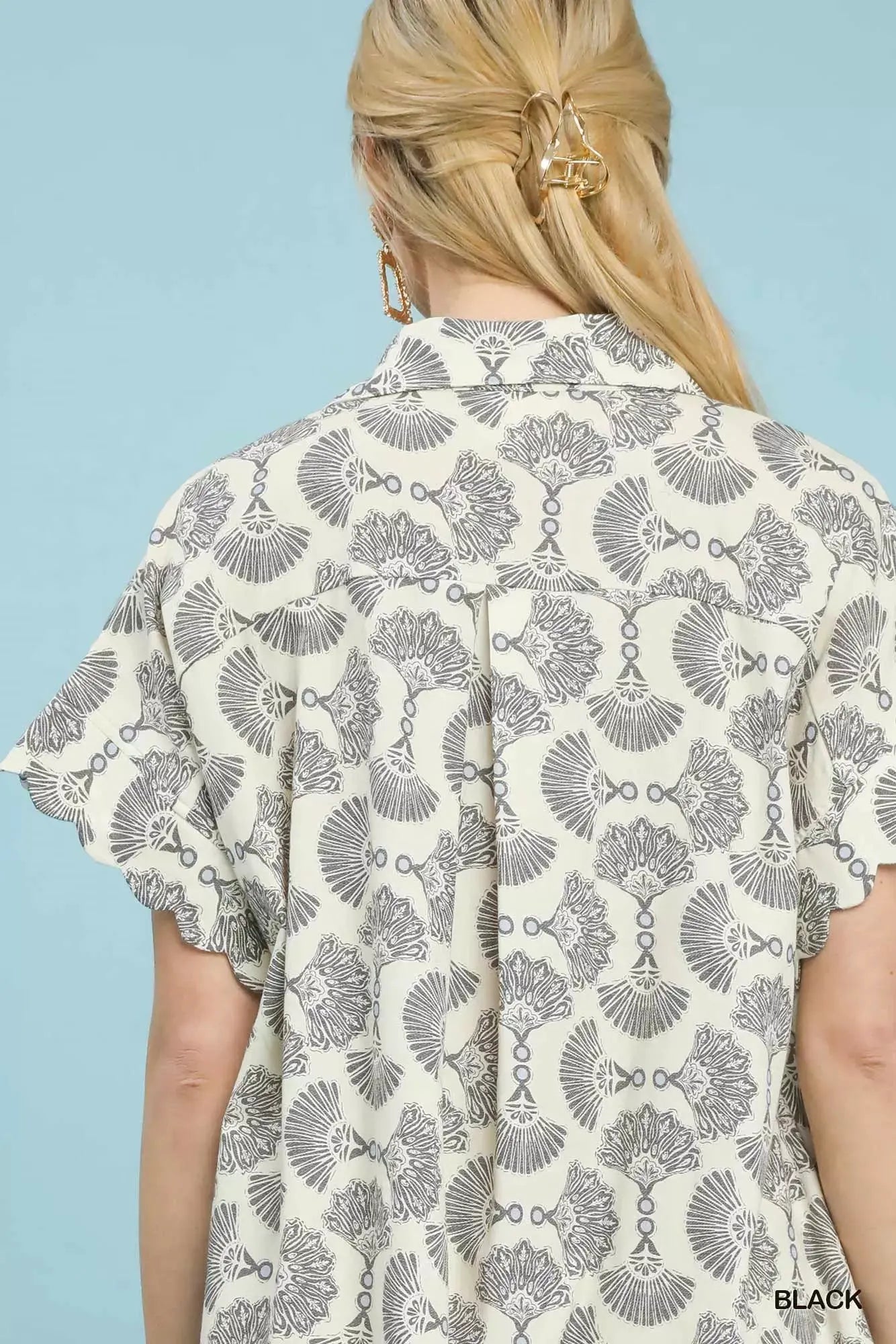 Umgee Printed Button Front Shirt Dress by Umgee USA