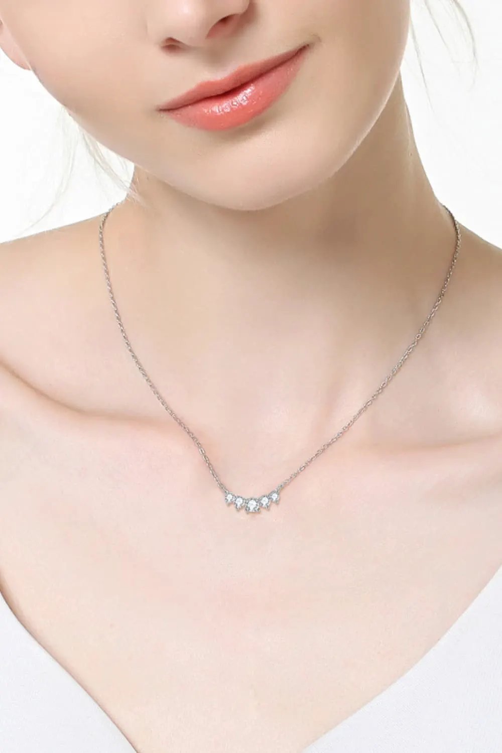 Moissanite Pendant Necklace by Partner Label