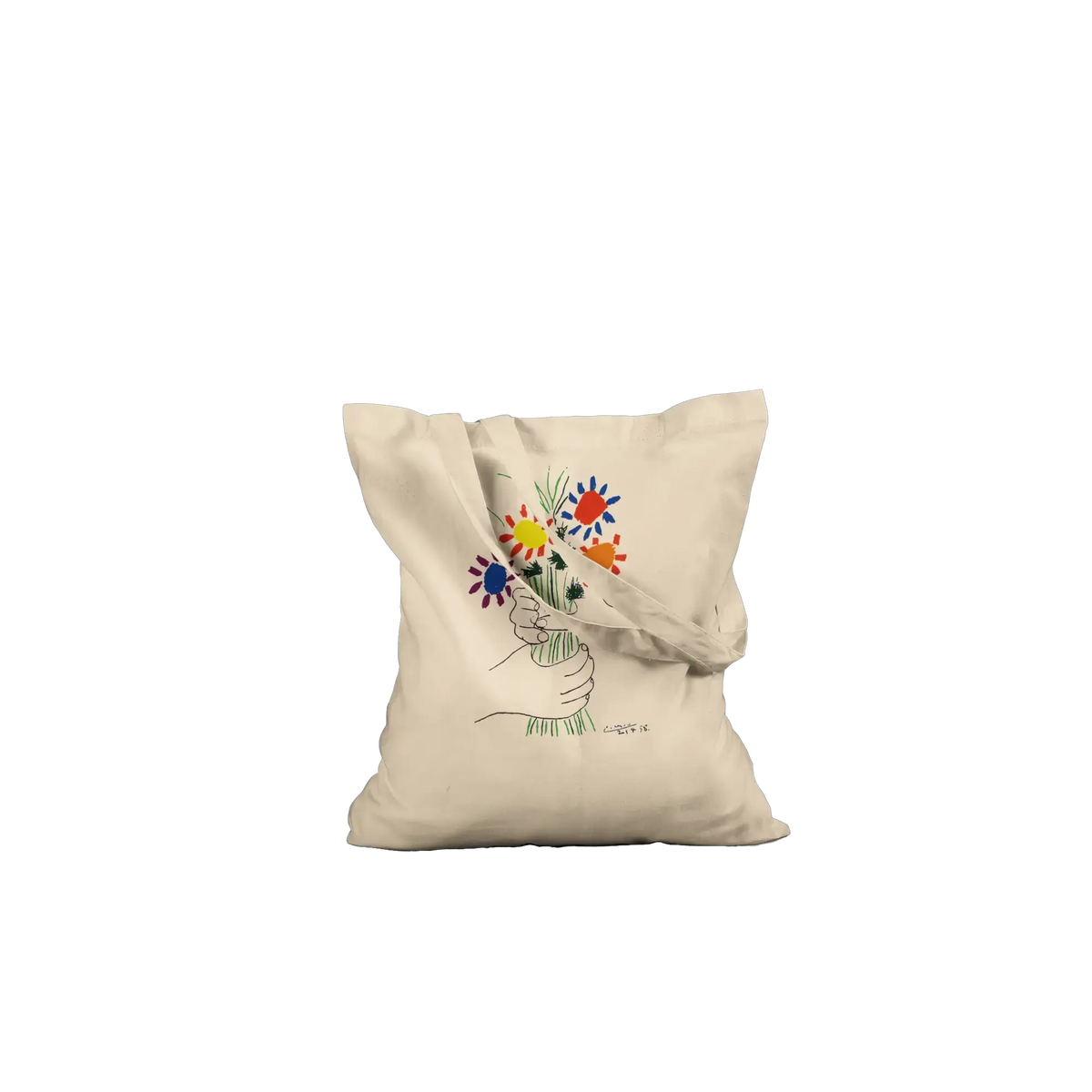 Pablo Picasso Bouquet of Peace 1958 artwork tote bag-3