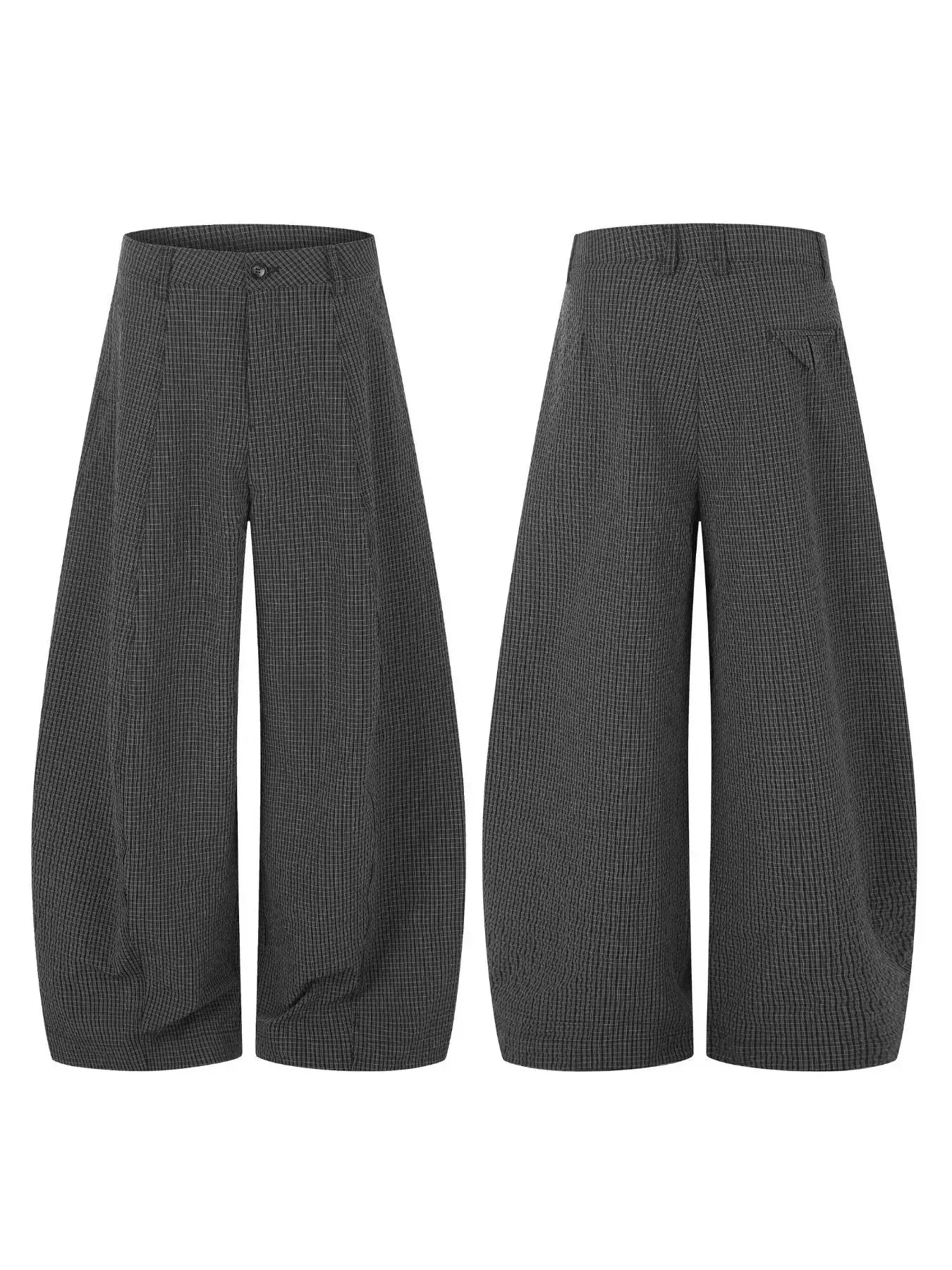 Men's Wide Leg Plaid Pants by Trendsi