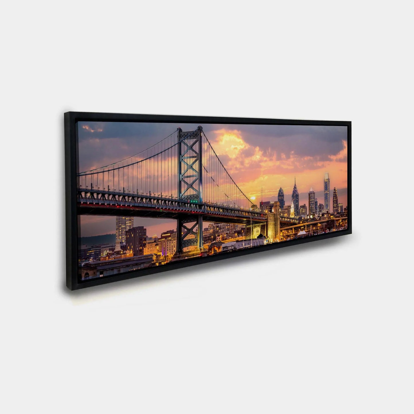 Philadelphia Skyline 72" x 24" Fine Art Canvas by GTAART.CA