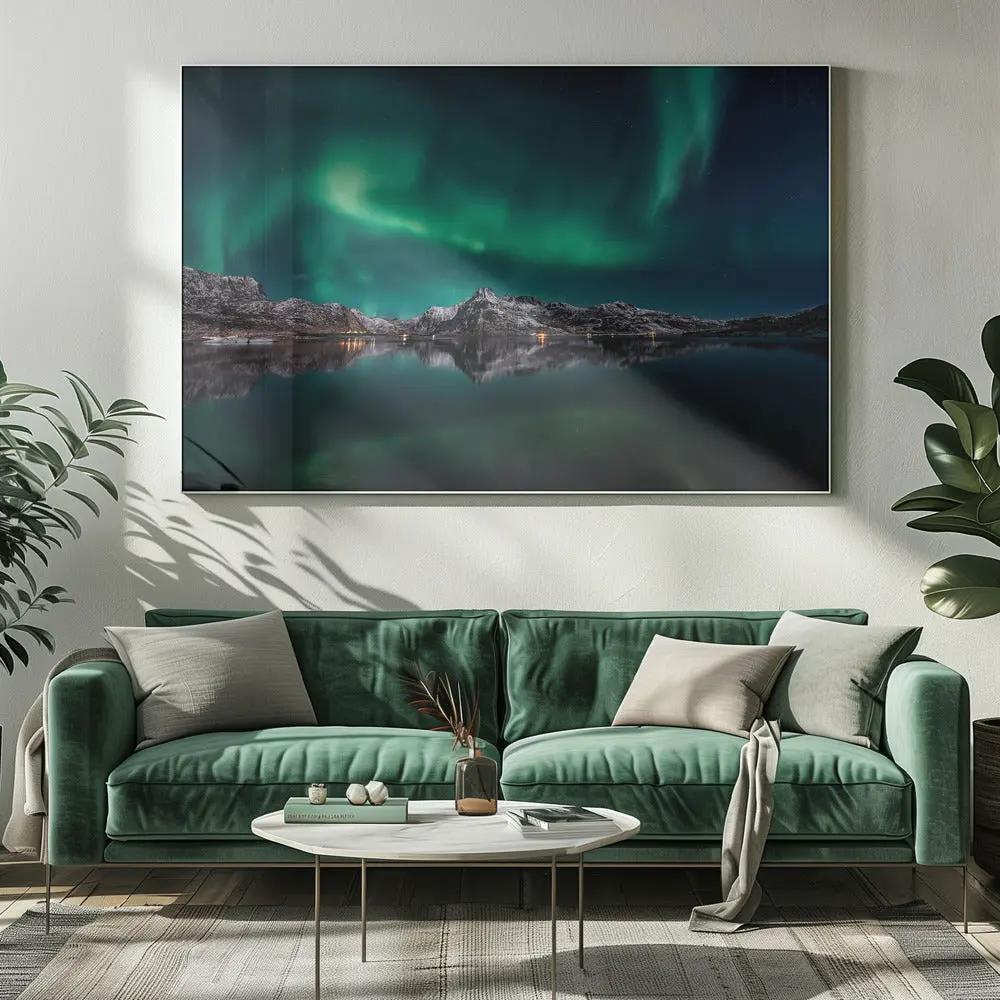 Lofoten Aurora Reflection by Javier de la Torre
