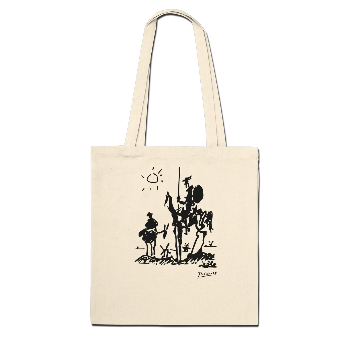 Pablo Picasso Don Quixote of La Mancha 1955 artwork tote bag-0